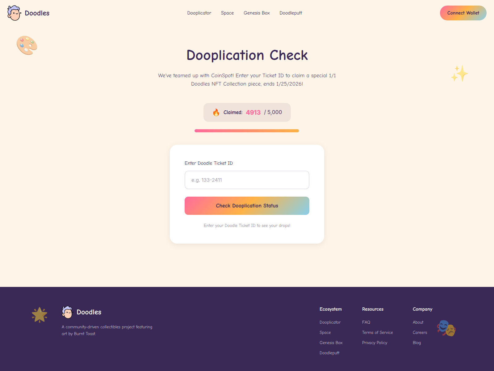 Screenshot of coinspot-x-doodles.live