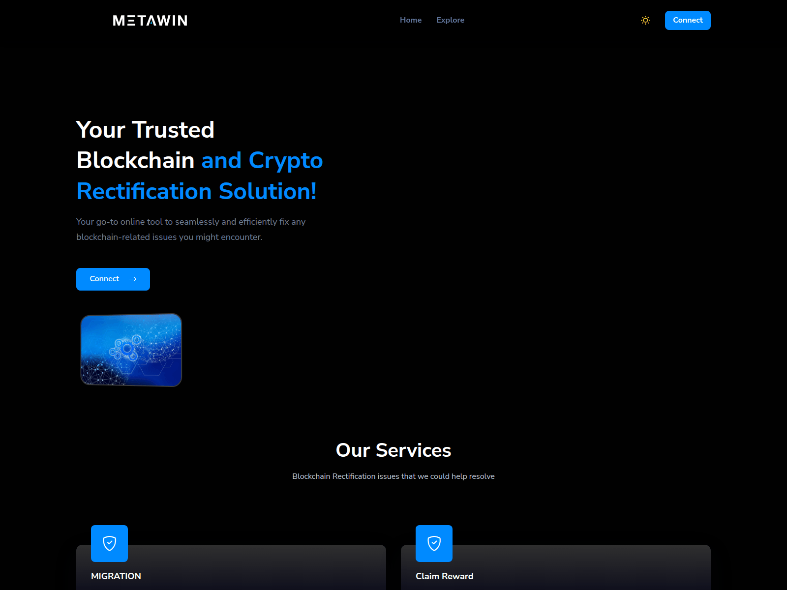 Screenshot of validationmetawin.com