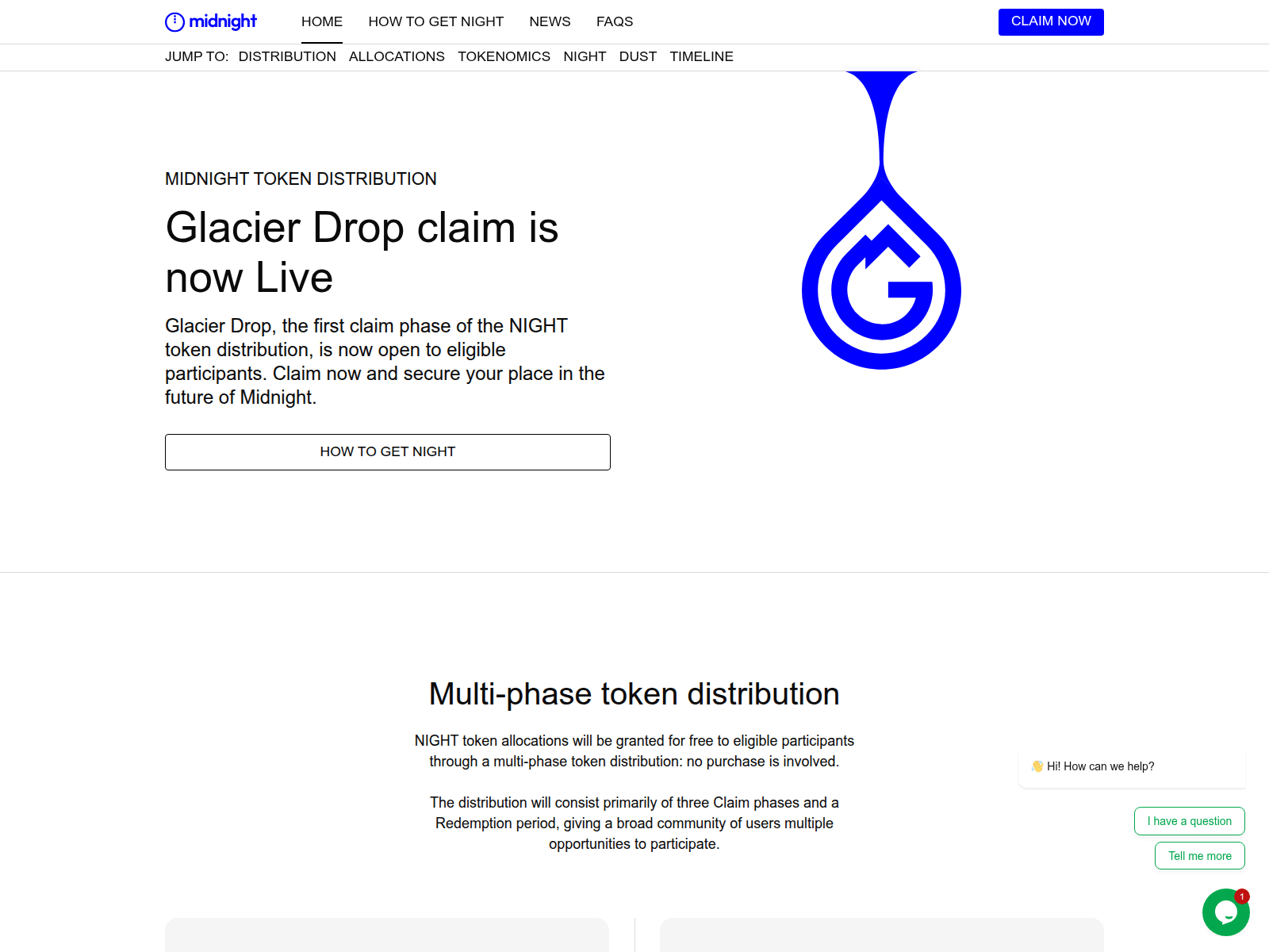 Screenshot of midnight-token.com