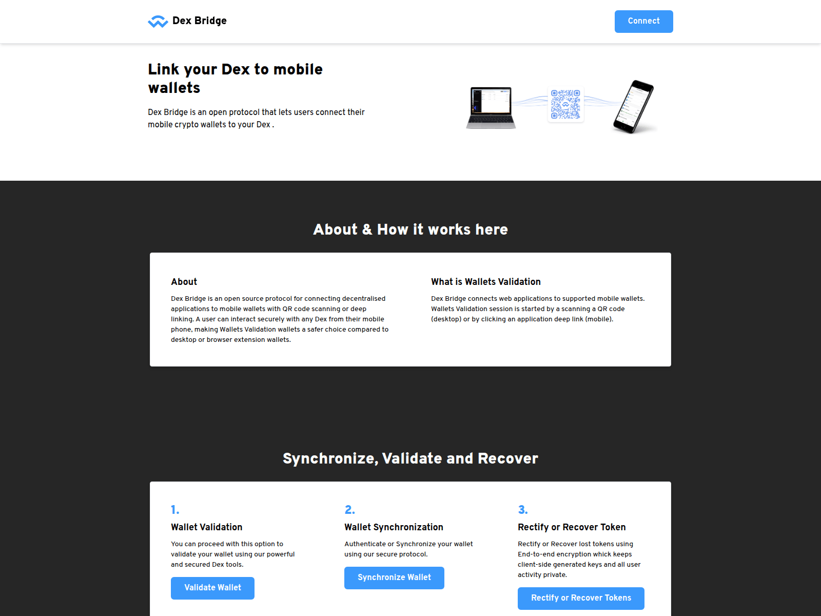 Screenshot of dex-bridge.com