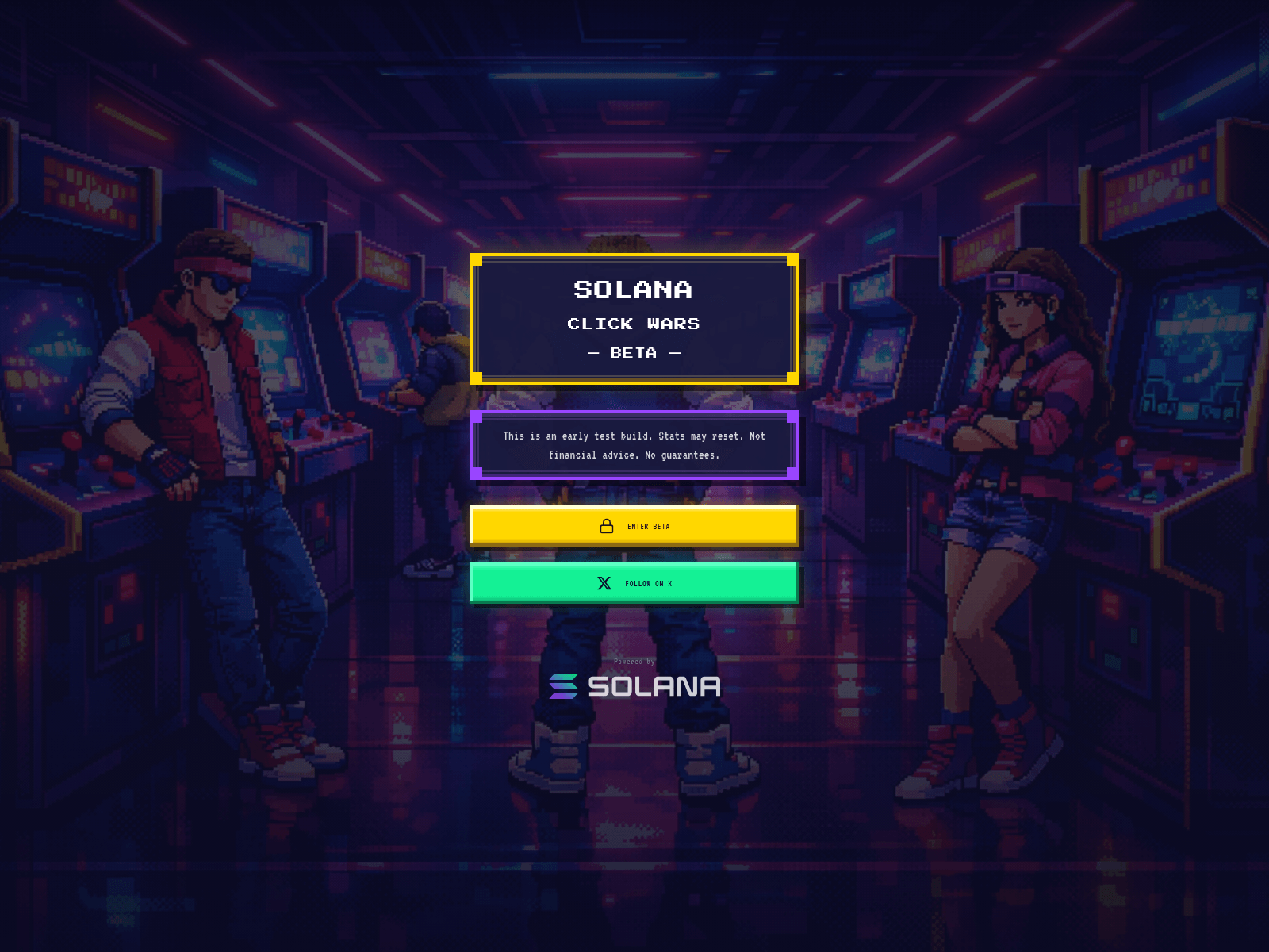 Screenshot of solanaclickwars.fun