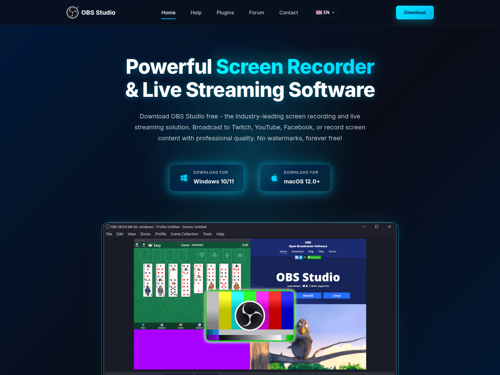 Screenshot of studio-obs.net