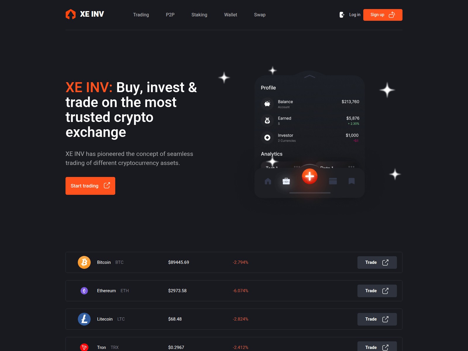 Screenshot of xe-inv.com