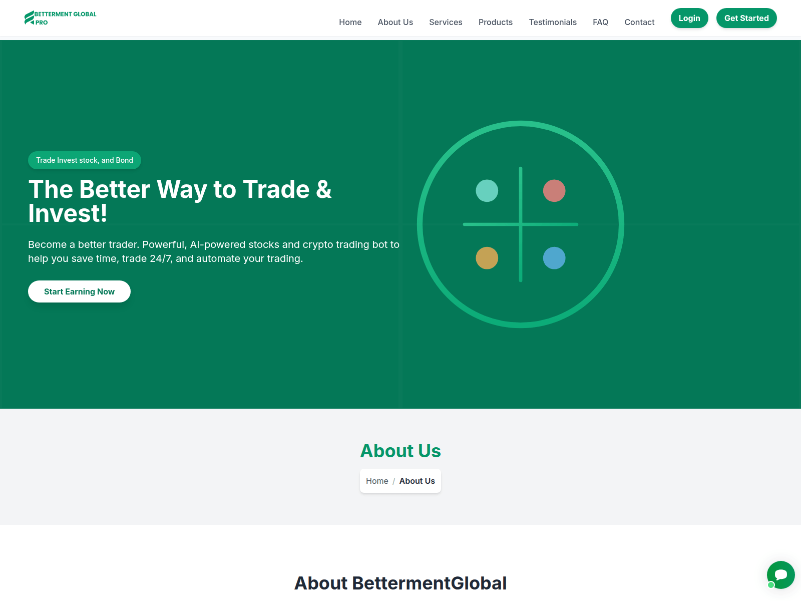 Screenshot of bettermentglobalpro.com