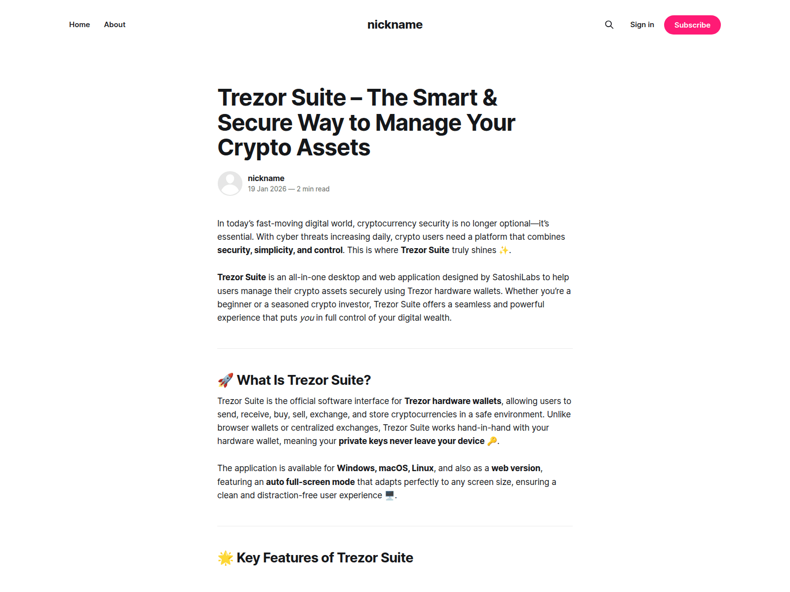 Screenshot of startusa.ghost.io/en-suite