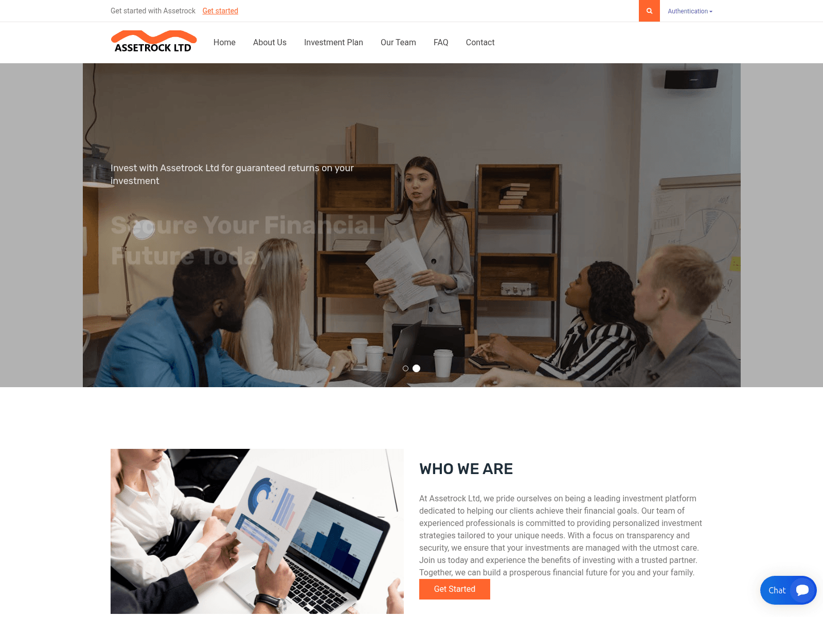 Screenshot of assetrockltd.com