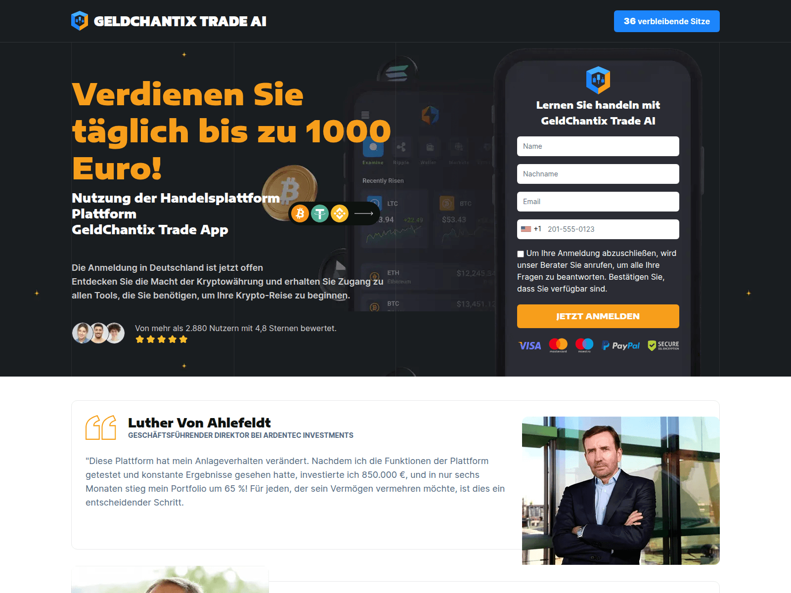 Screenshot of geldchantix-trade.com