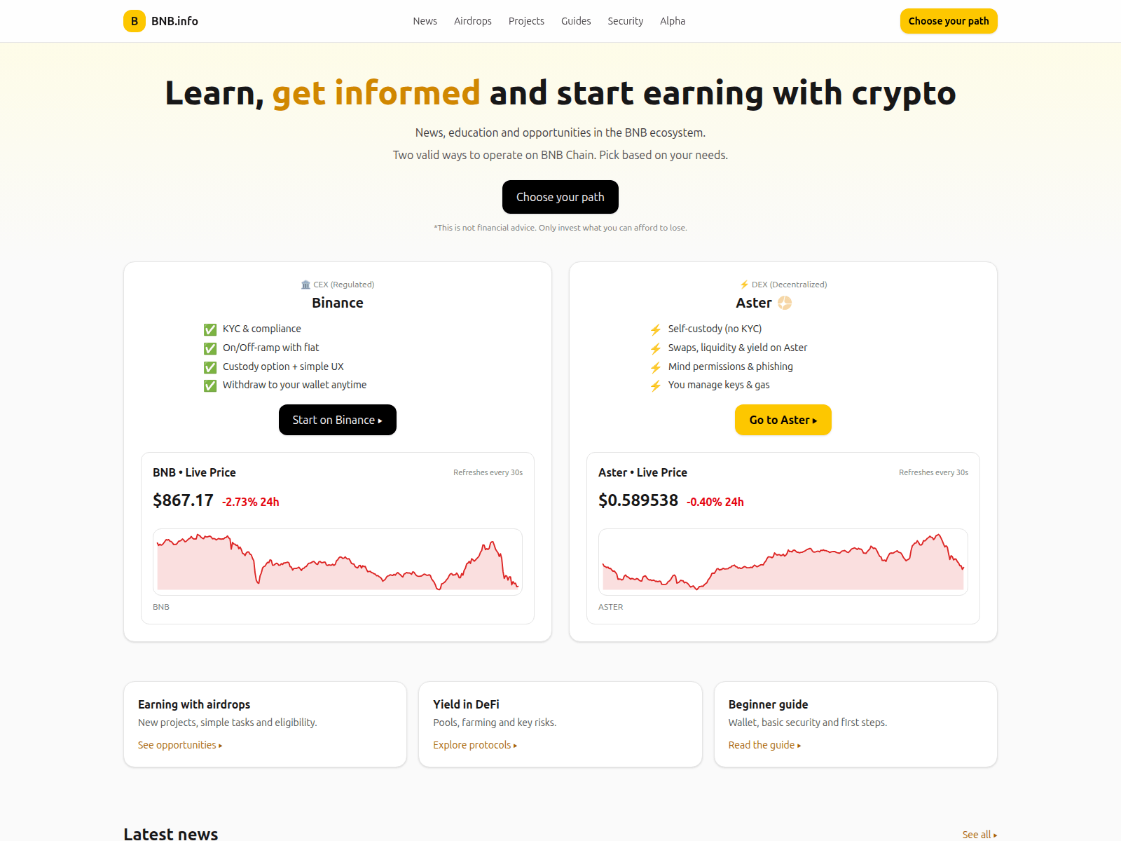 Screenshot of bnb.info
