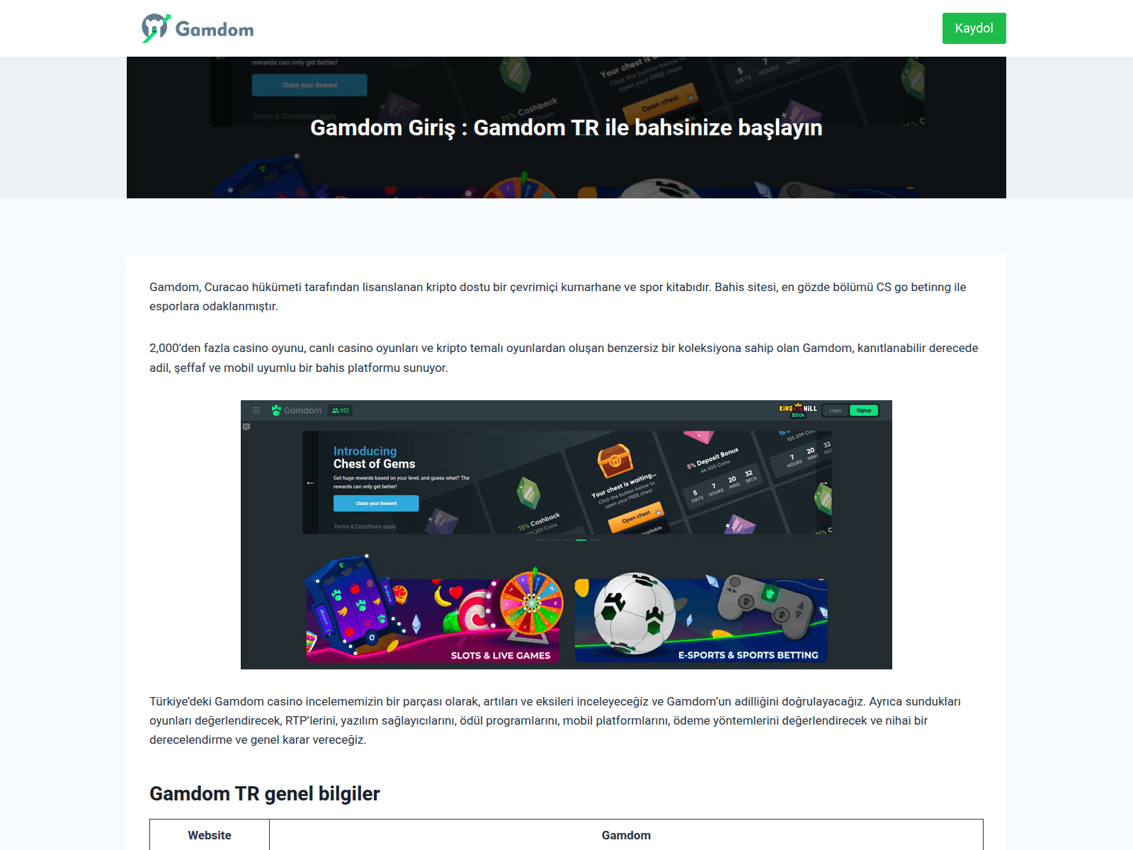 Screenshot of gamdom-tr.com