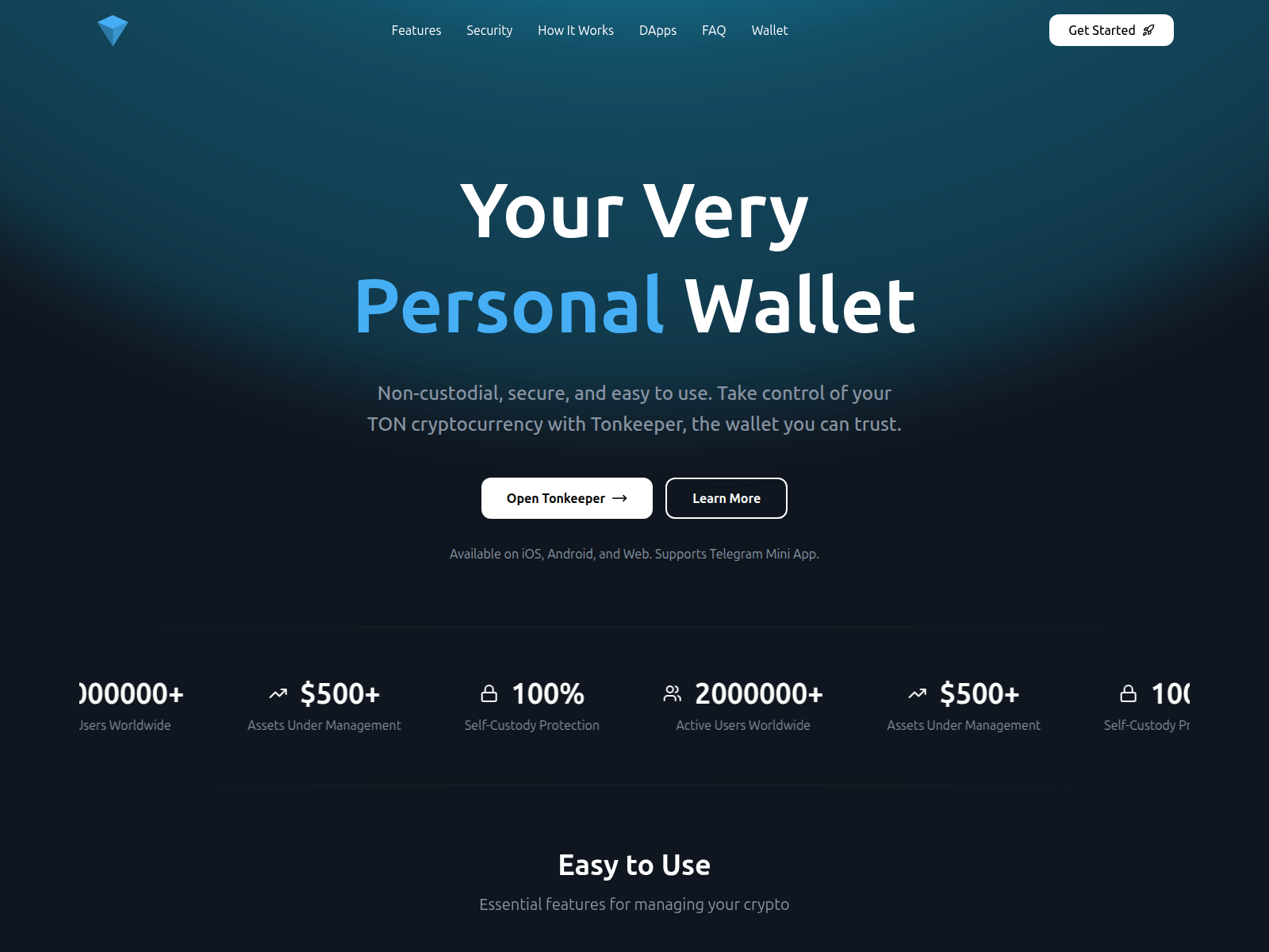 Screenshot of en-tonkeeper.com