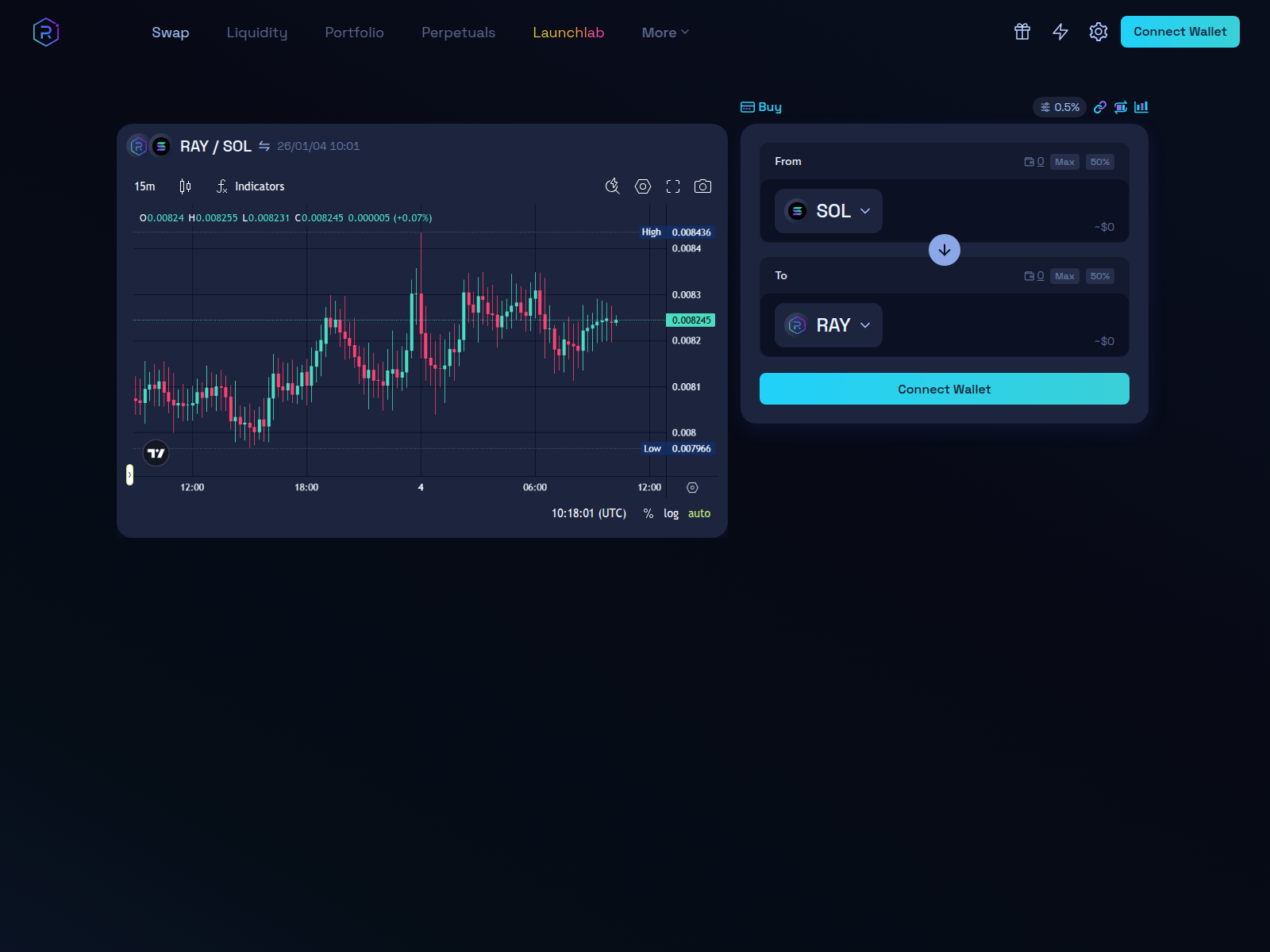 Screenshot of raydium.online
