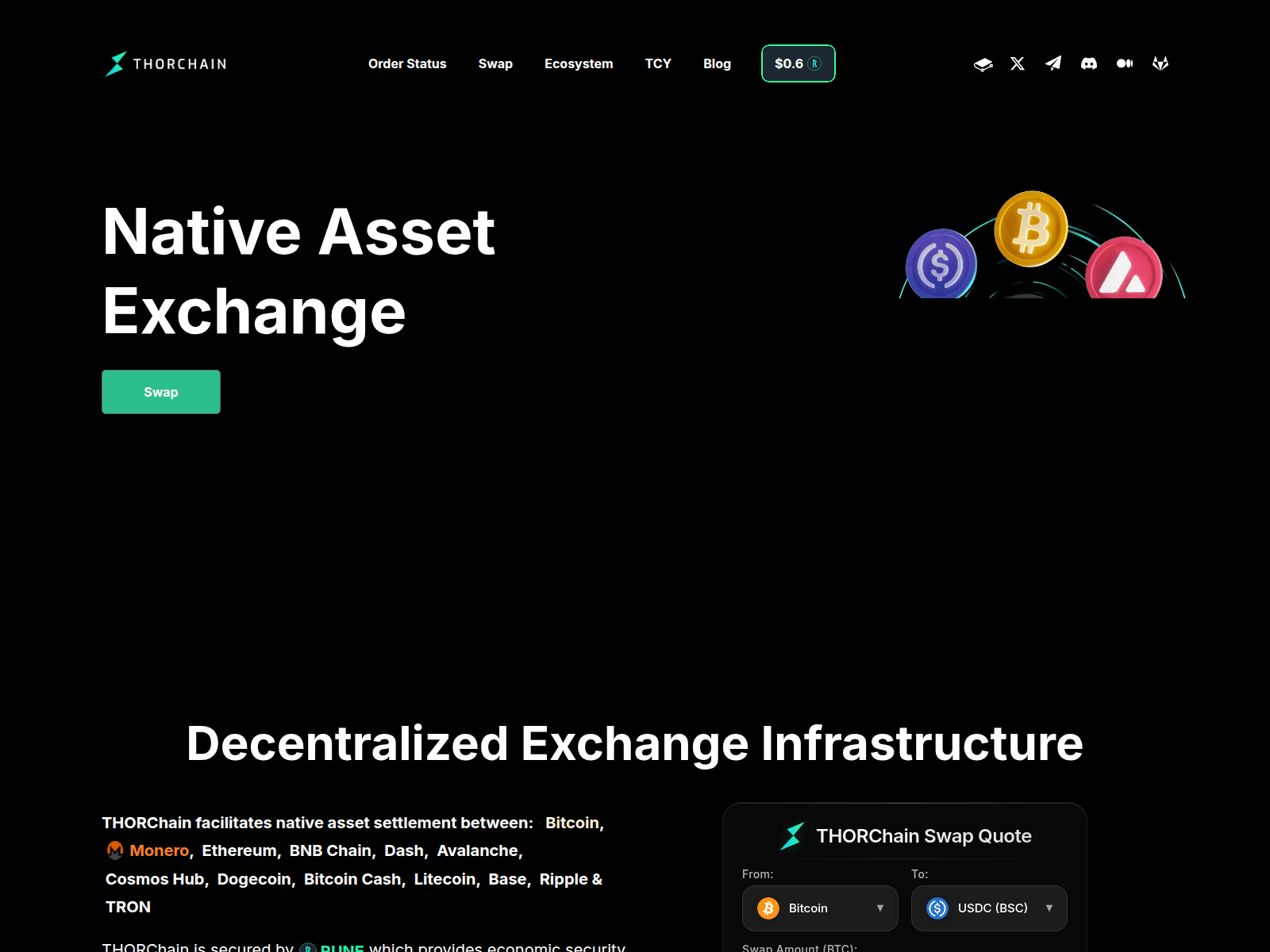 Screenshot of thodchain.org
