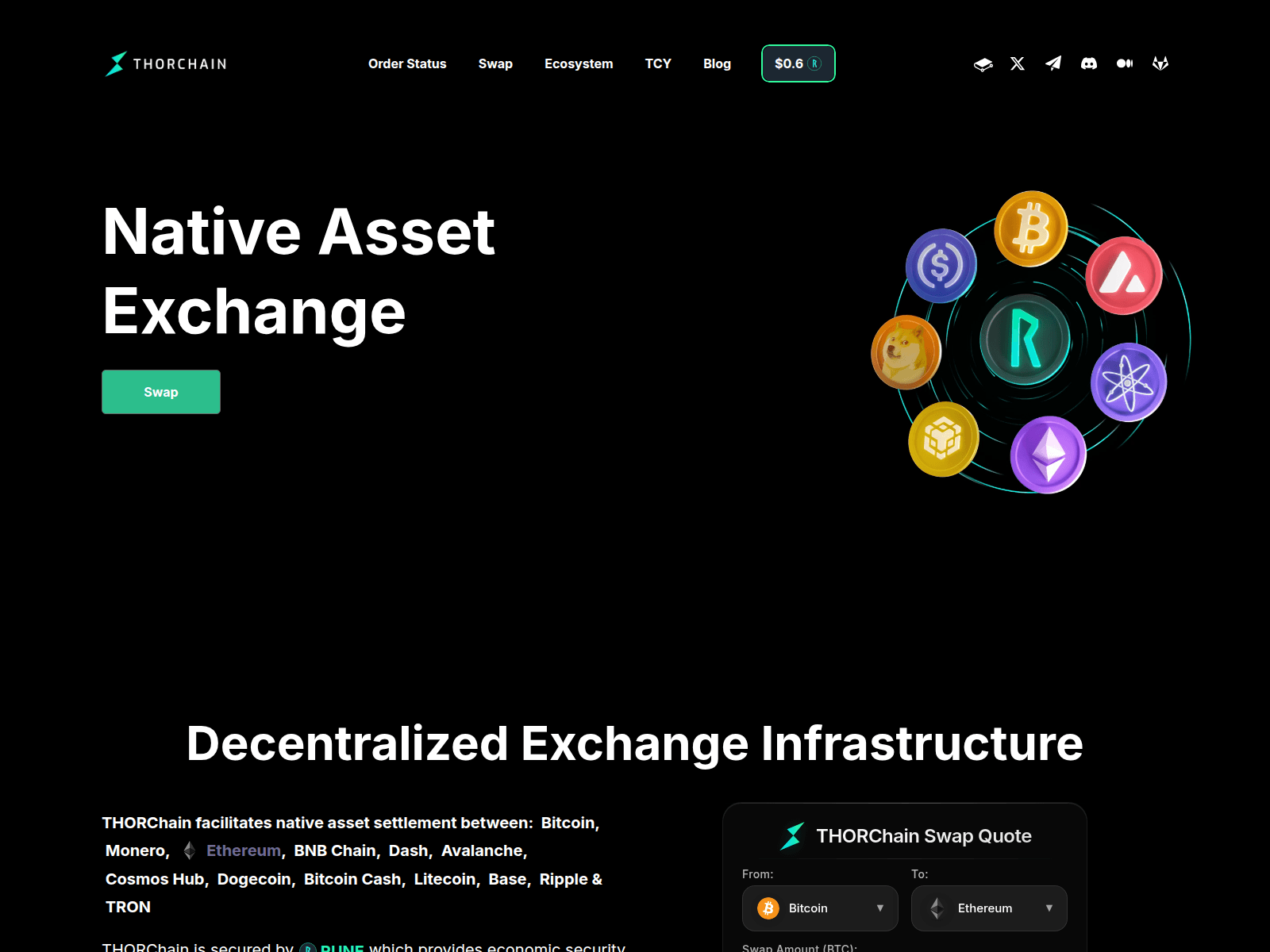 Screenshot of thorchaain.org