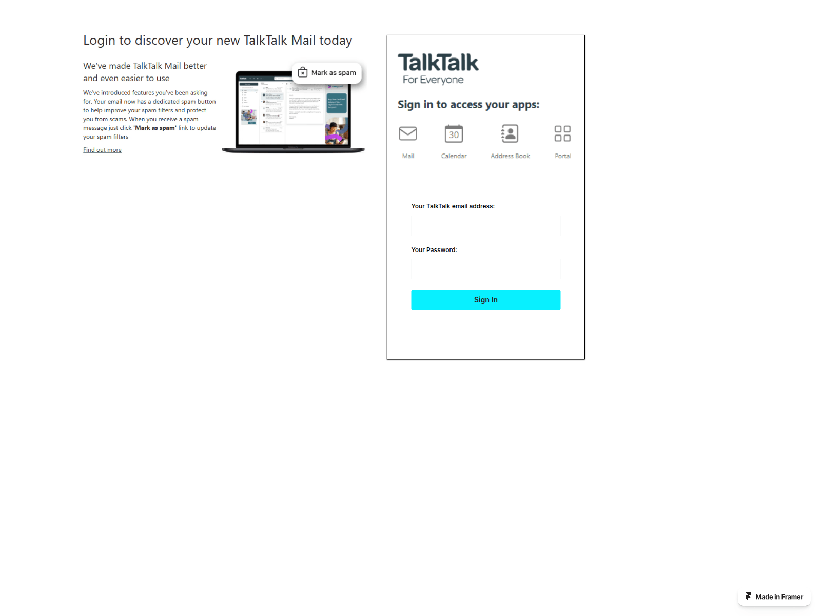 Screenshot of fluid-hexagon-326040.framer.app