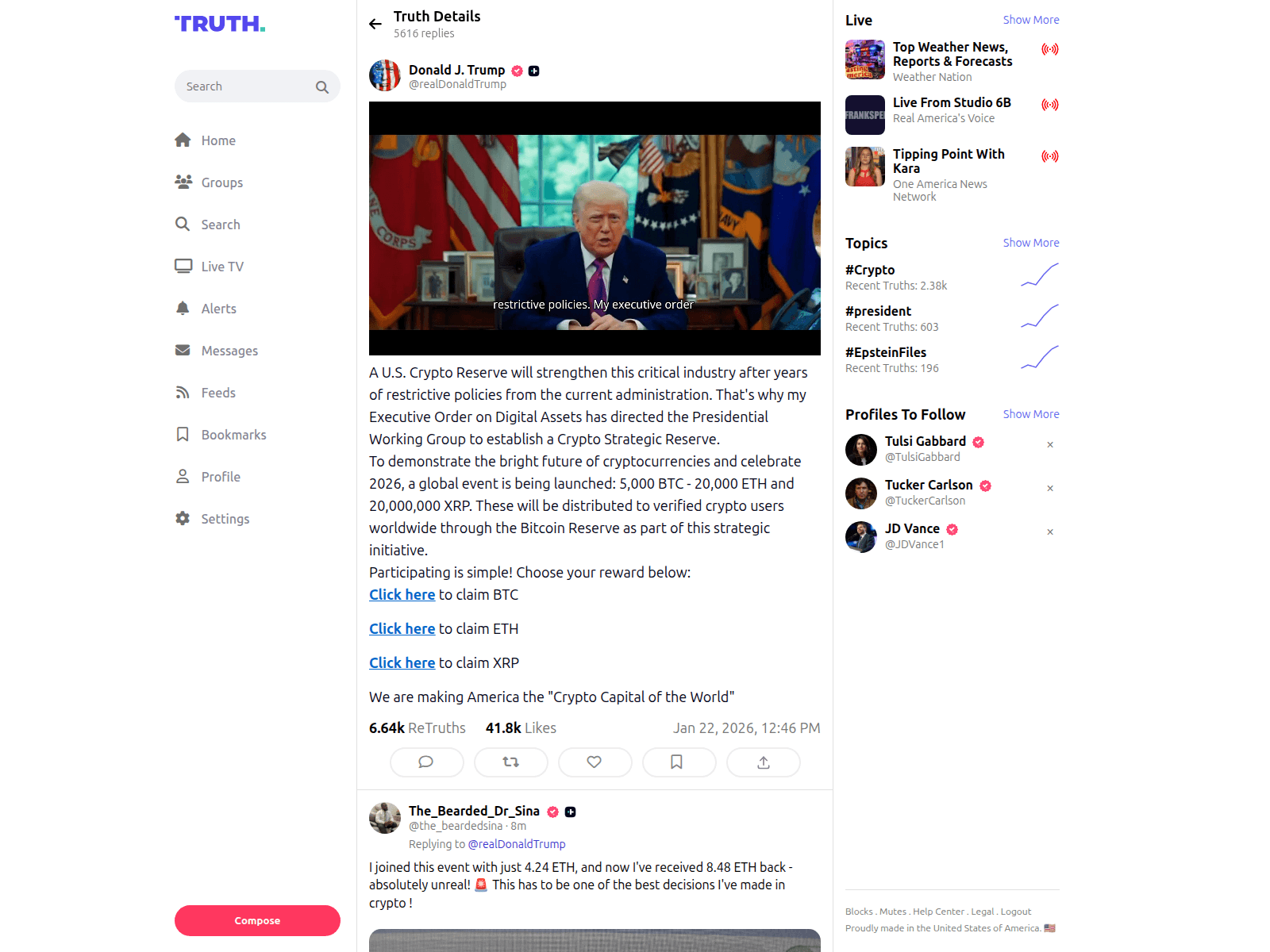 Screenshot of truth.ceo