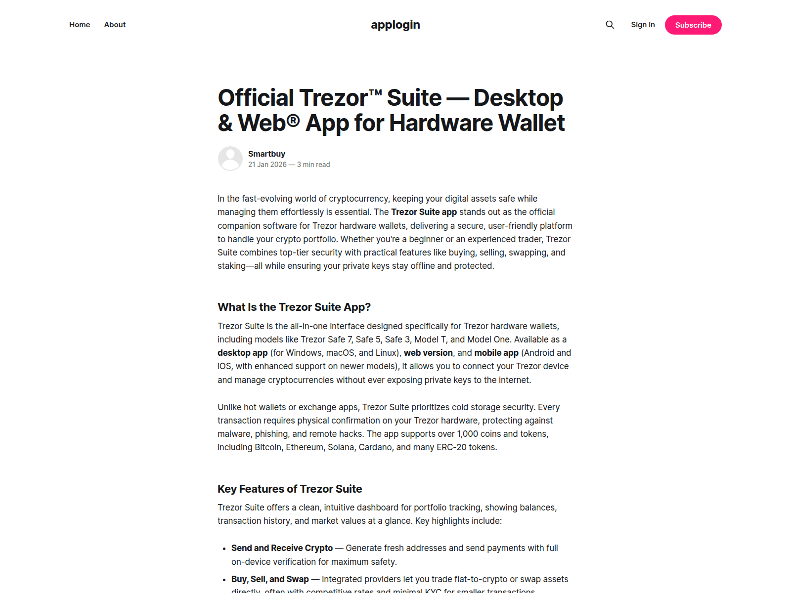 Screenshot of startio-eng.ghost.io/en-suiteapp