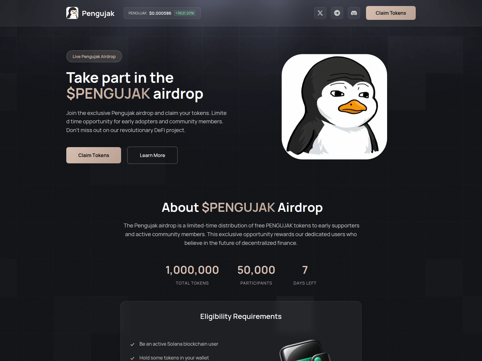 Screenshot of pengujak-event.fun