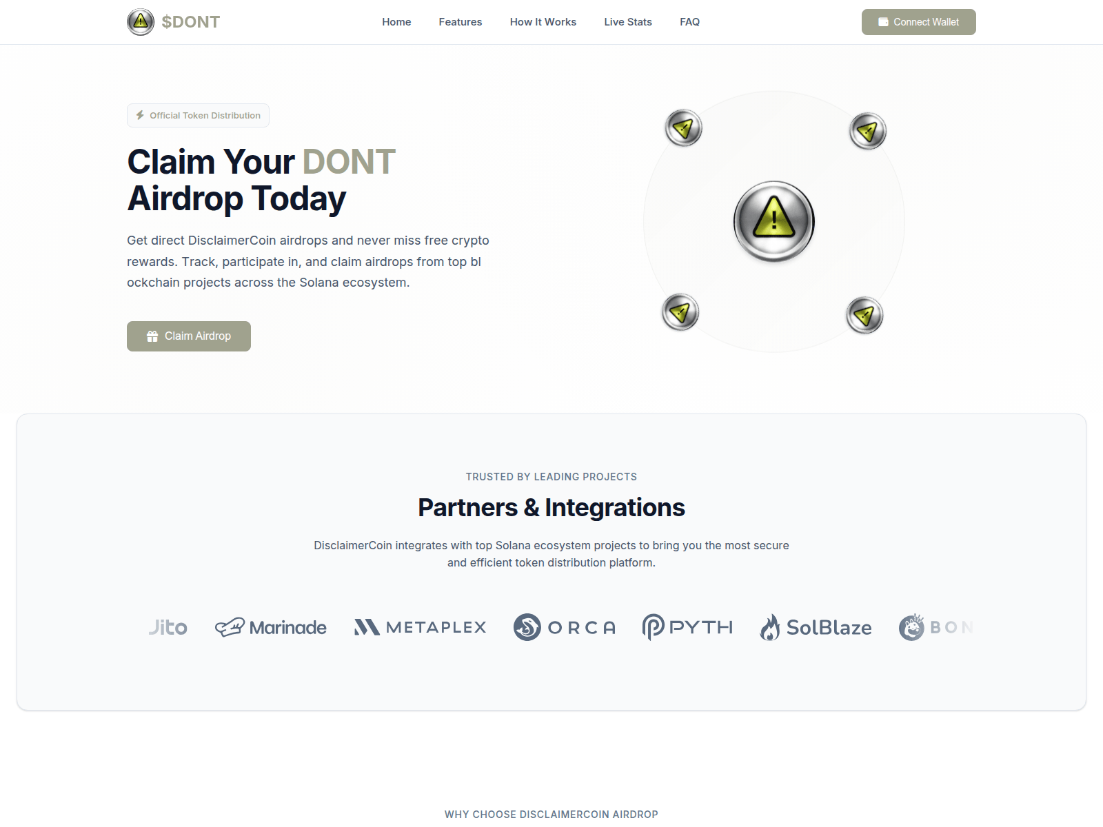 Screenshot of dont.coincap.click/new,