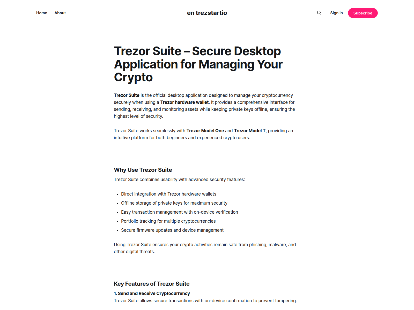 Screenshot of en-trezstartio.ghost.io
