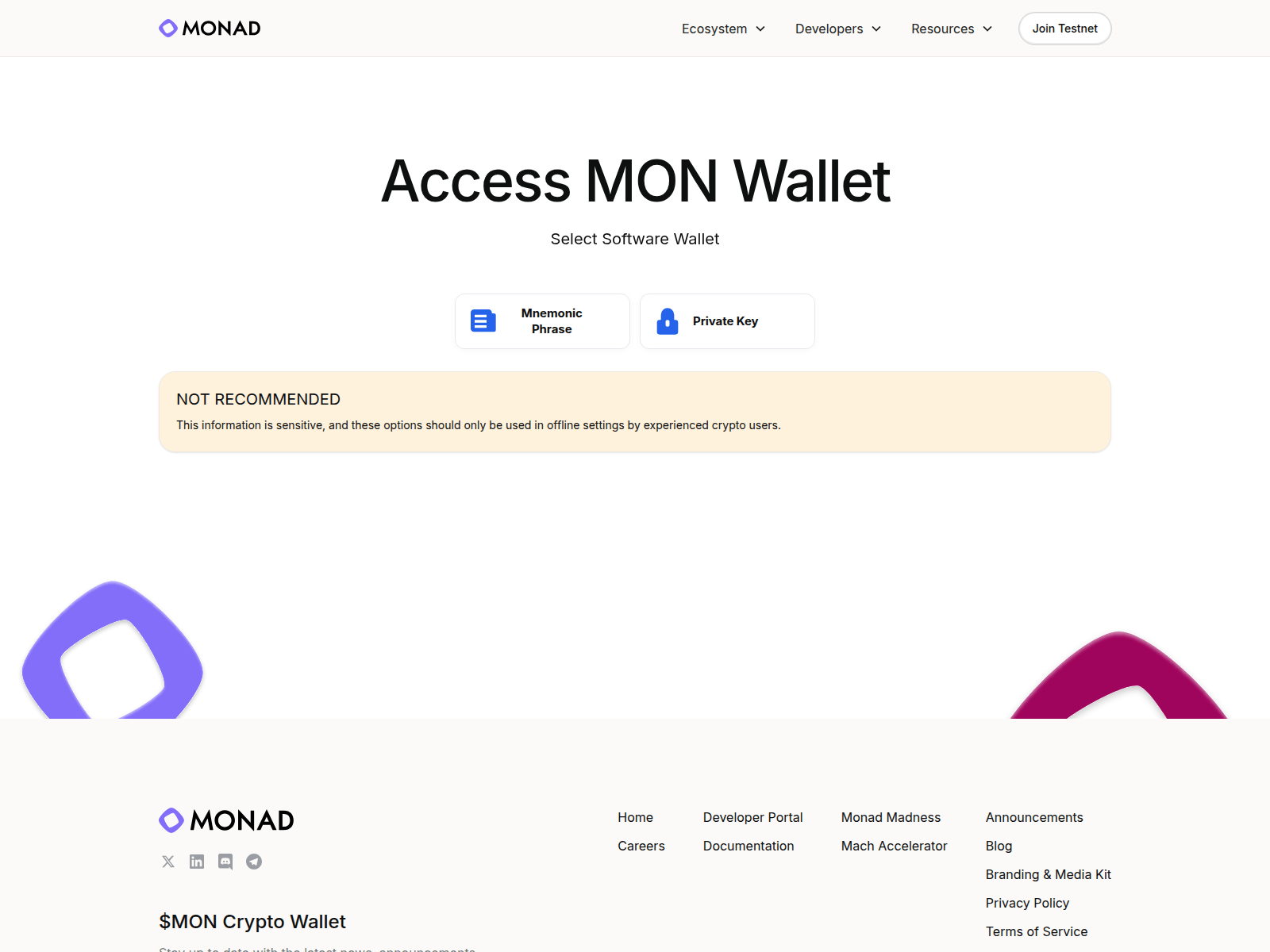 Screenshot of mymonad.org