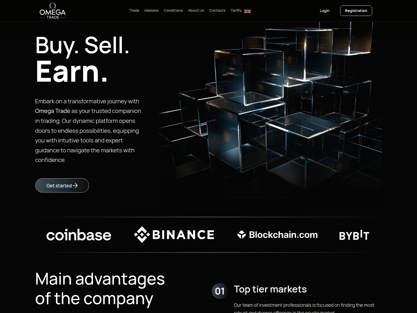 Screenshot of omega-trade.top
