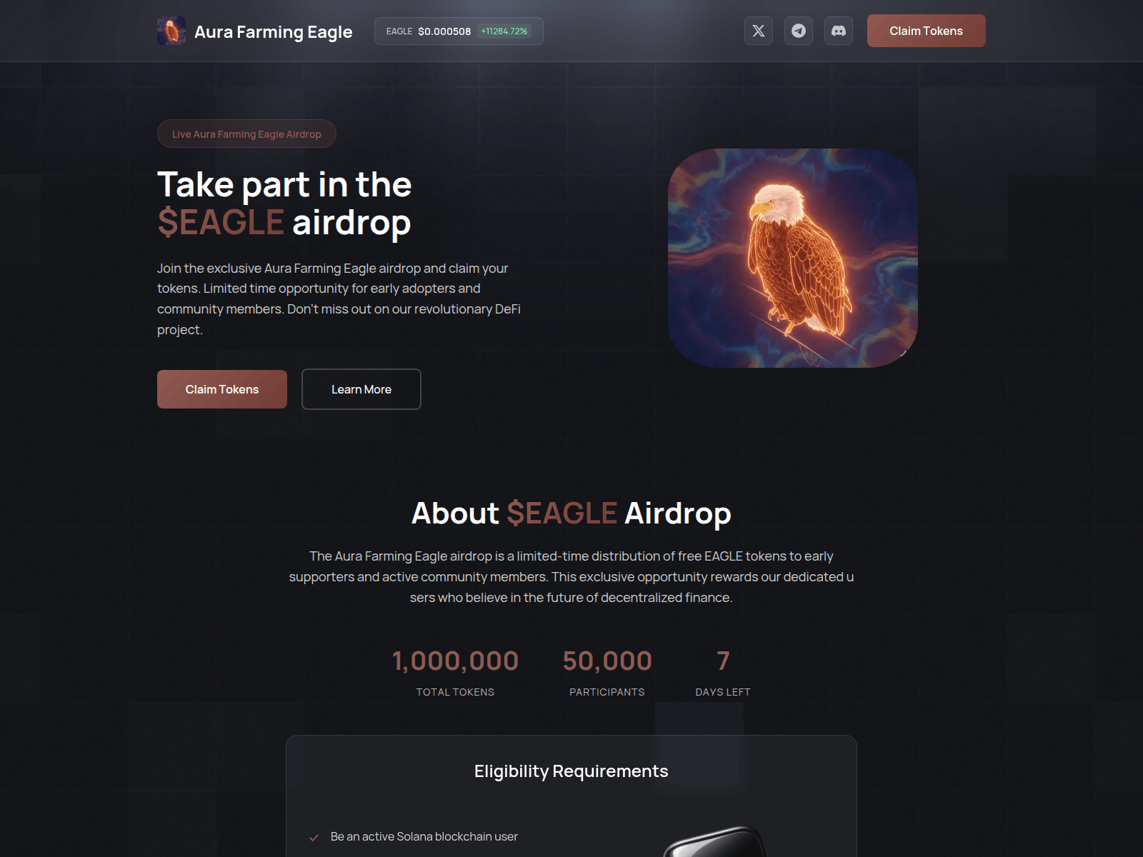 Screenshot of event-eagle.fun