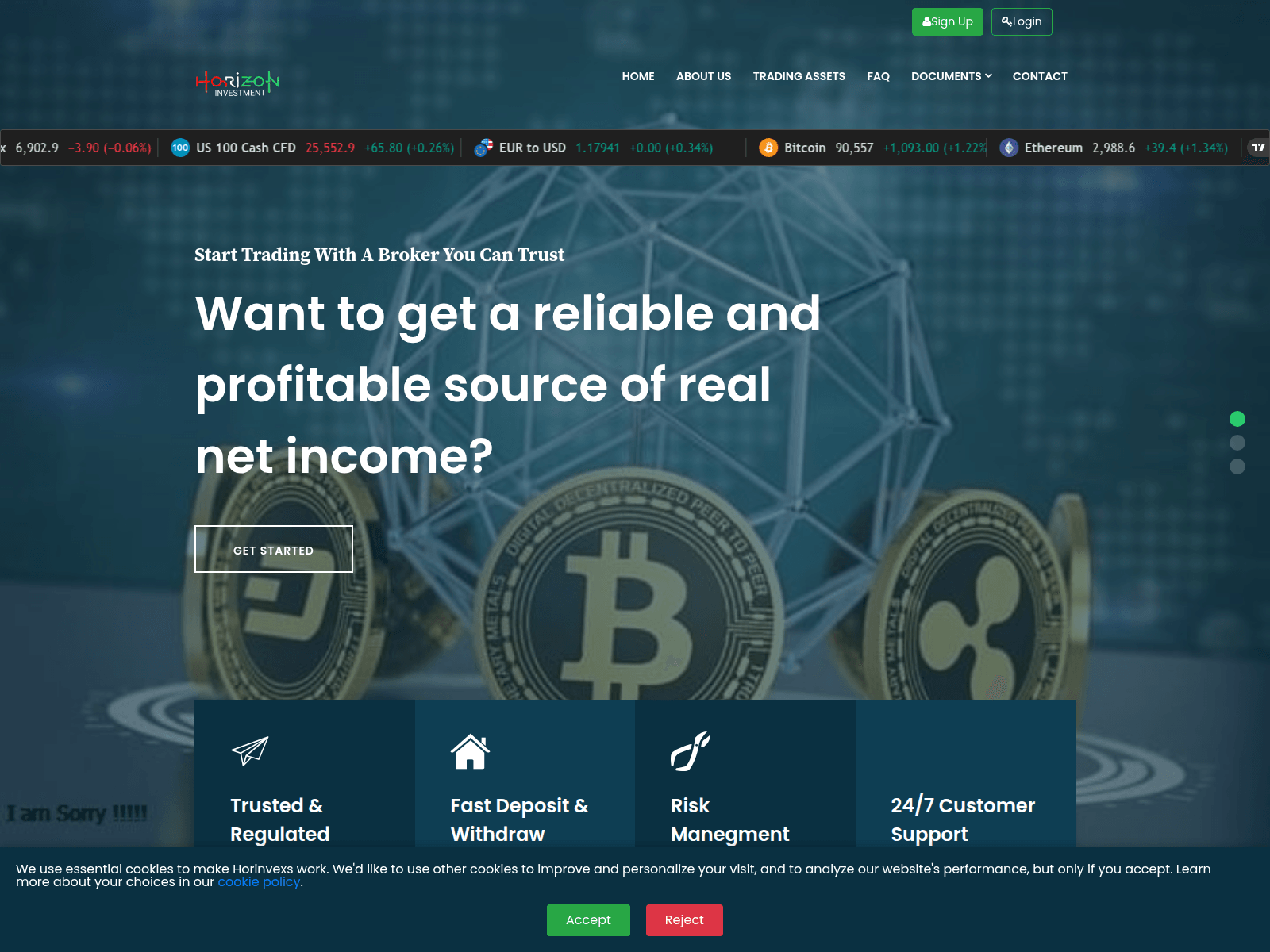 Screenshot of horinvexs.com