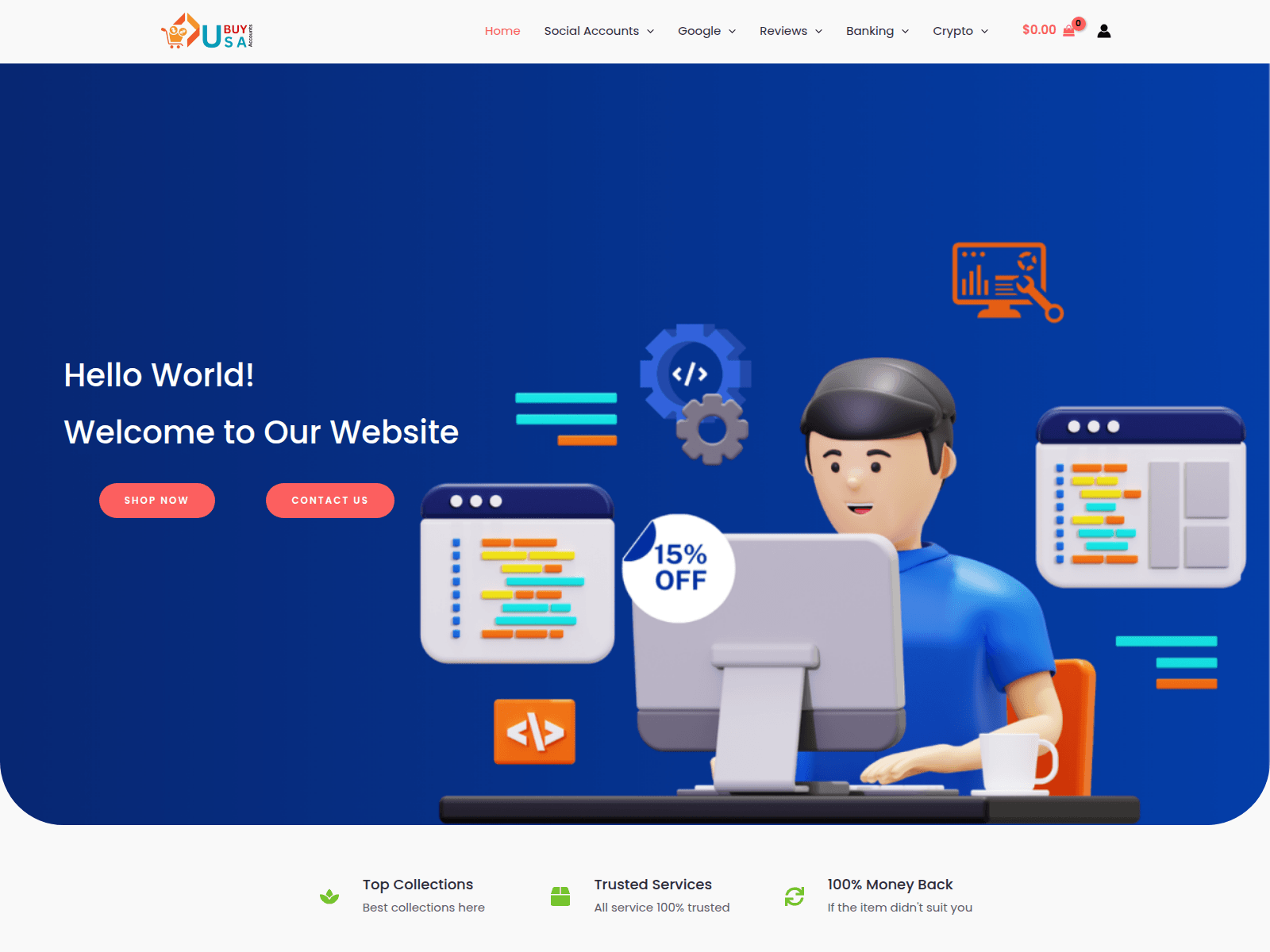 Screenshot of buyusaaccounts.com