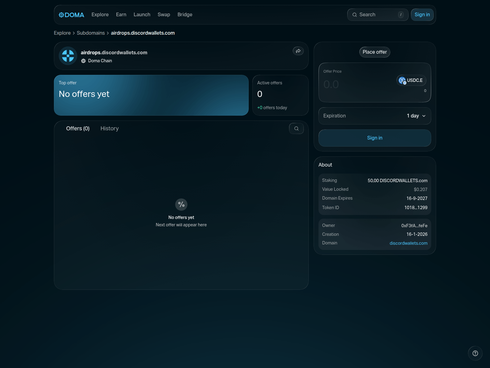 Screenshot of airdrops.discordwallets.com