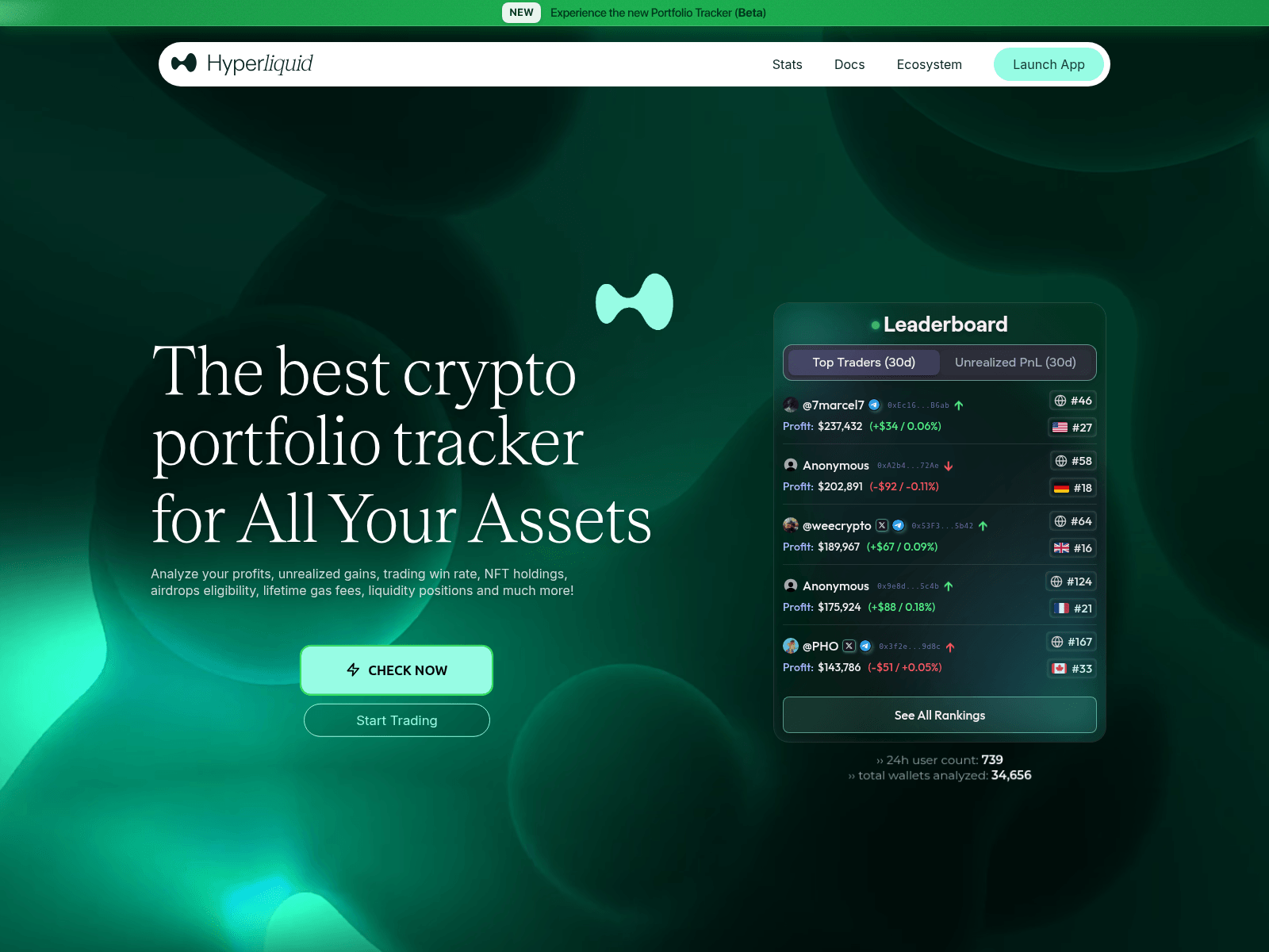 Screenshot of hyperliquid-insights.xyz