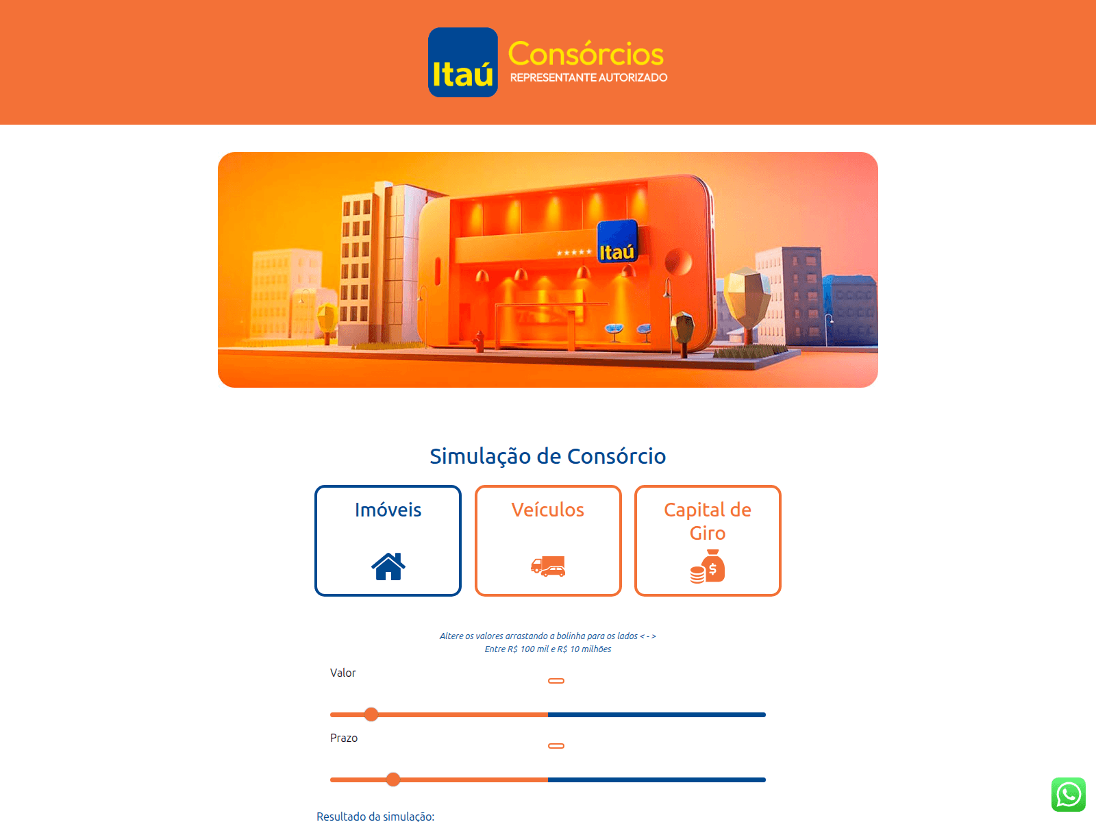 Screenshot of itau.consorcio-contemplado.com