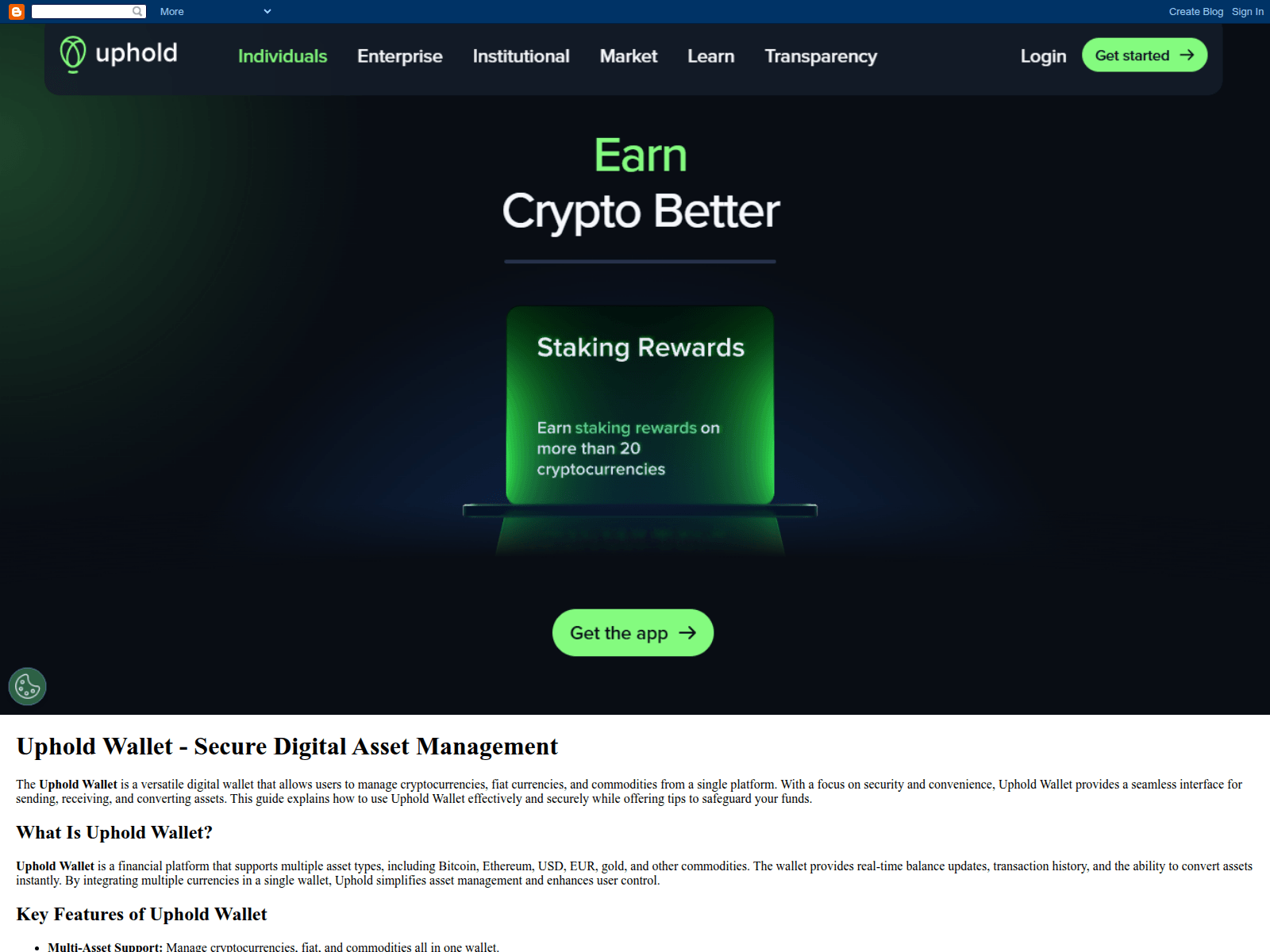Screenshot of uphold-wallet-io.blogspot.lt