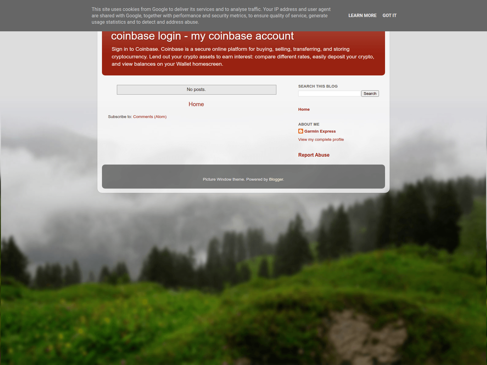 Screenshot of login-coin.blogspot.com.au