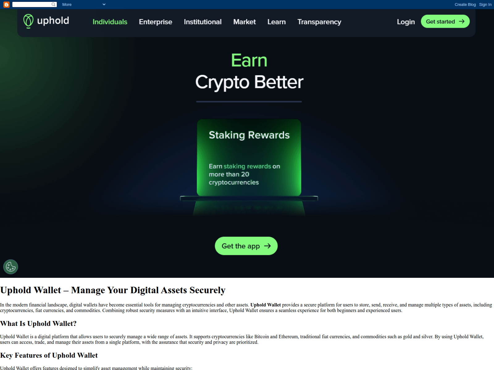 Screenshot of uphold-wallettt.blogspot.cz