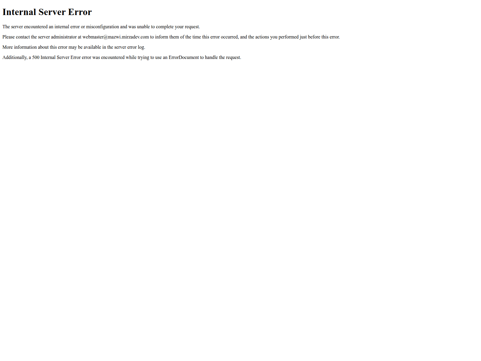 Screenshot of mazwi.mirzadev.com