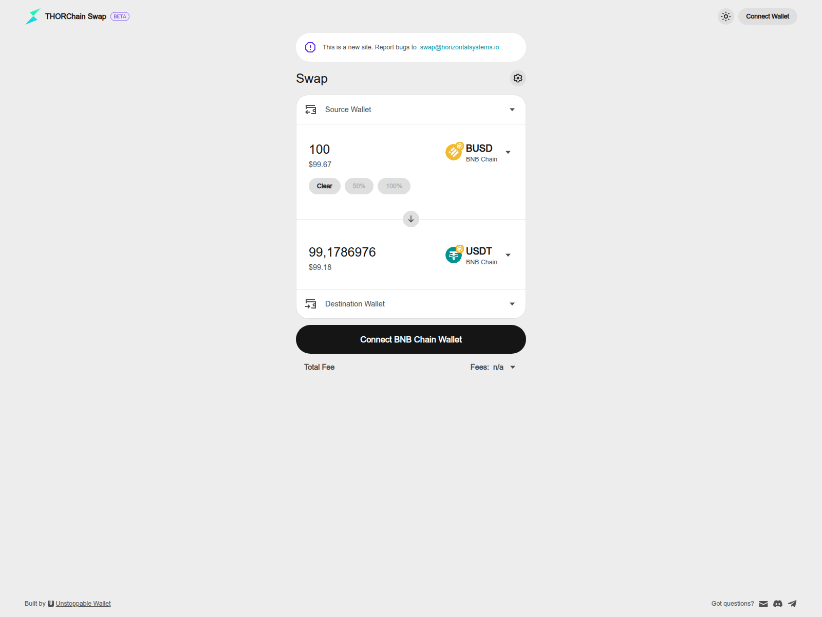 Screenshot of thorchain.org-rune.ink