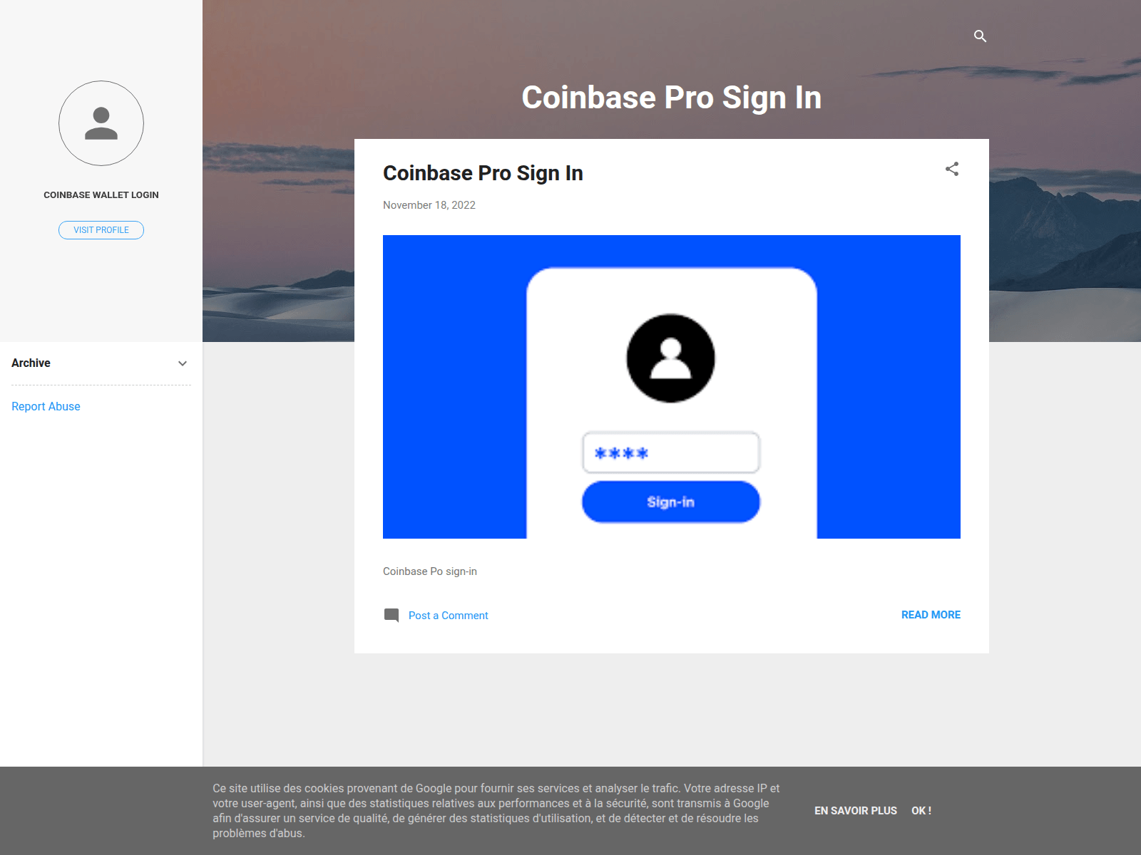 Screenshot of coinbase-pro-sign-ins.blogspot.sk