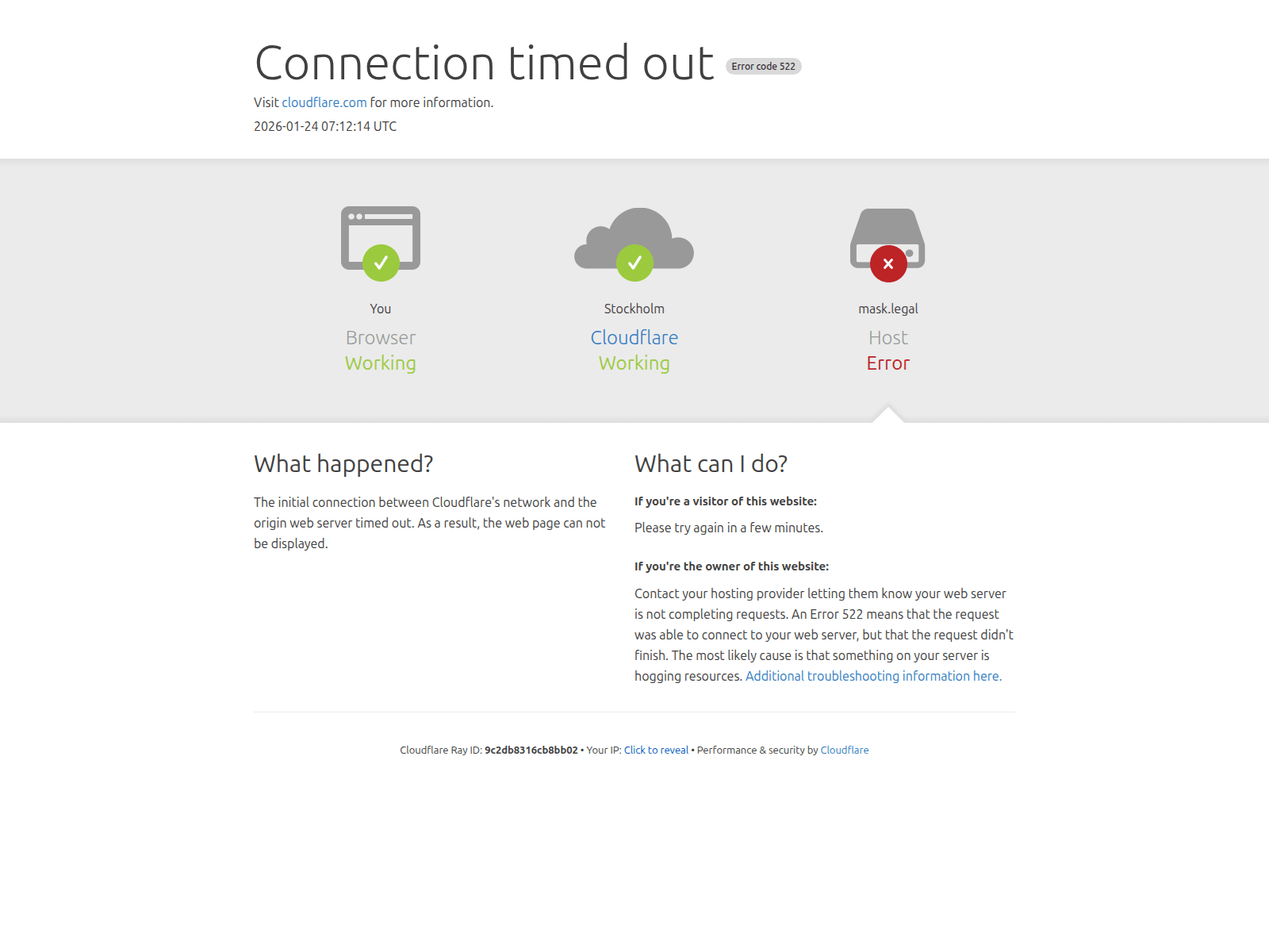 Screenshot of mask.legal