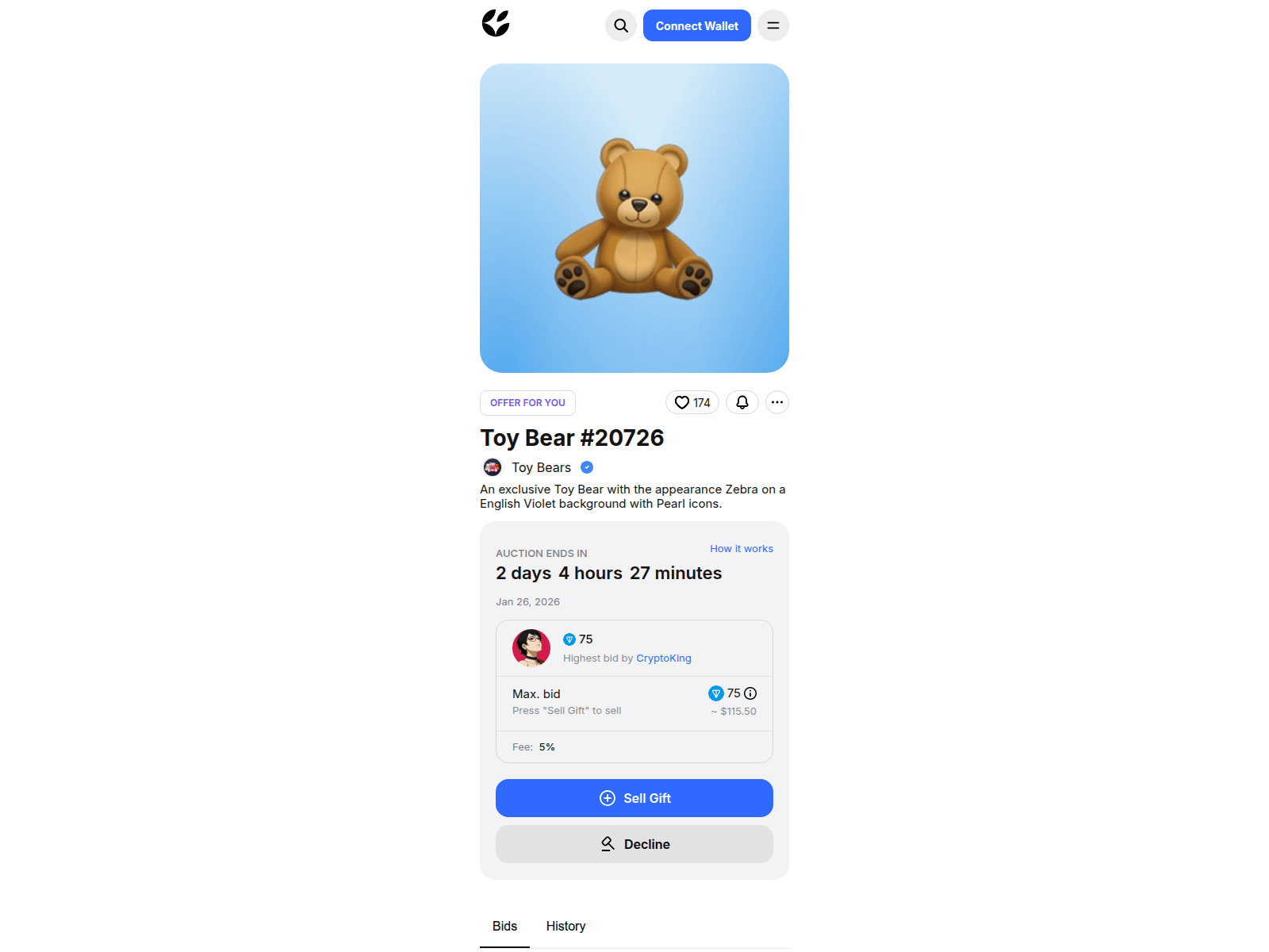 Screenshot of getgems.ink
