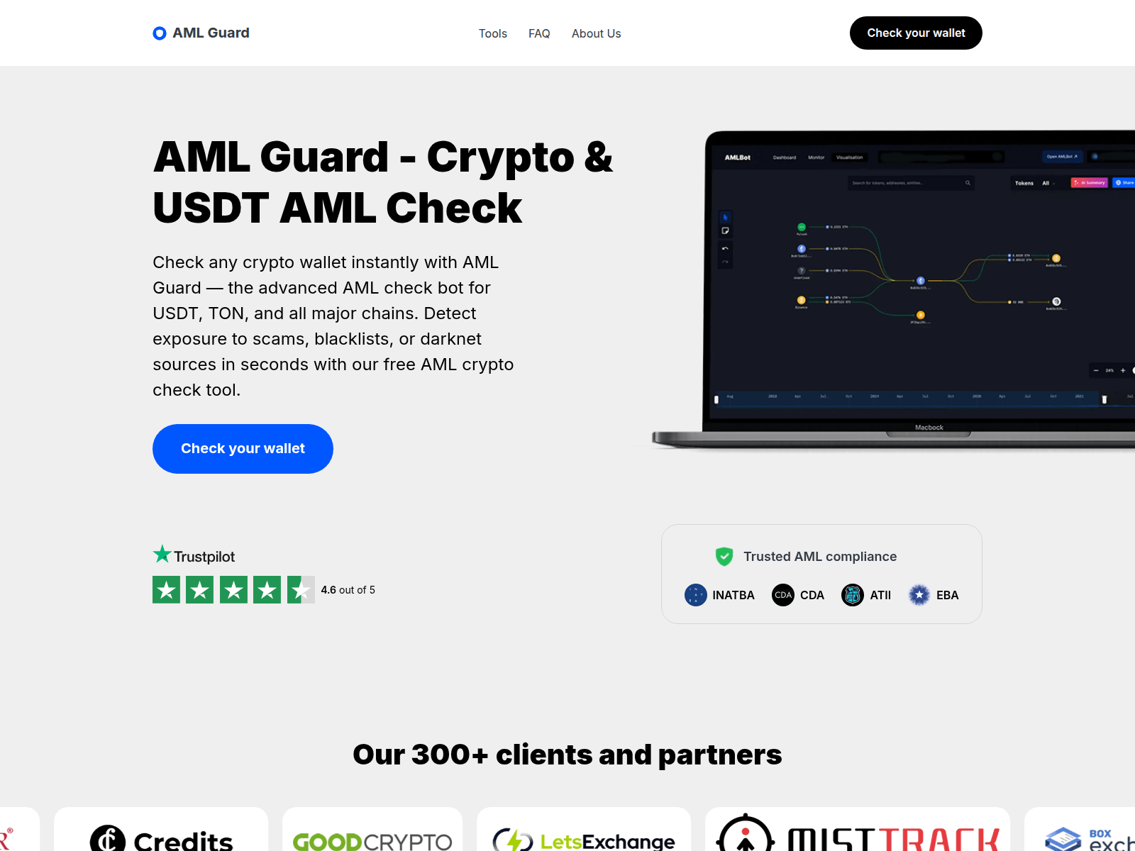 Screenshot of walletguard.info
