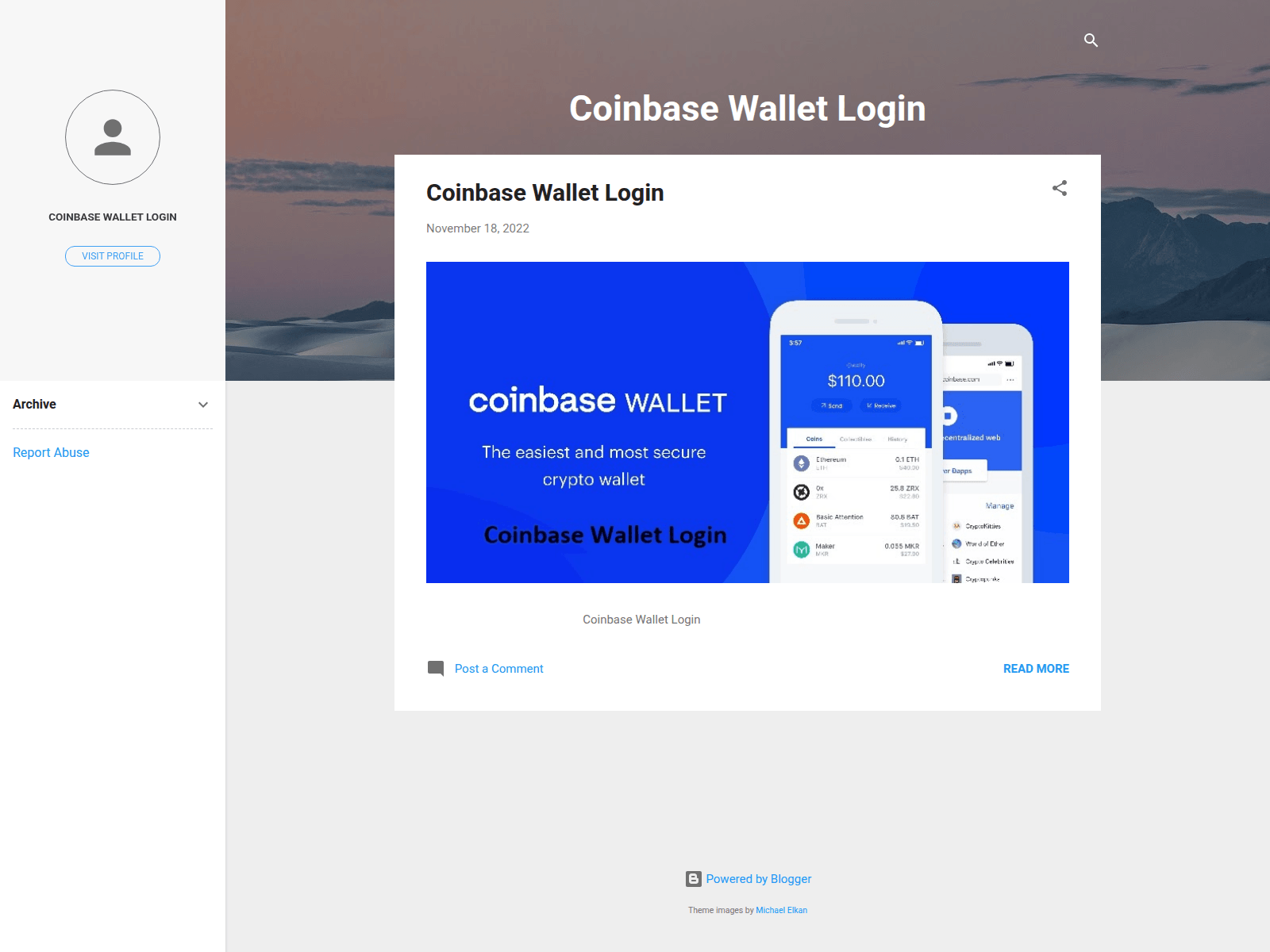 Screenshot of coinbase-wallet-login-to.blogspot.cl