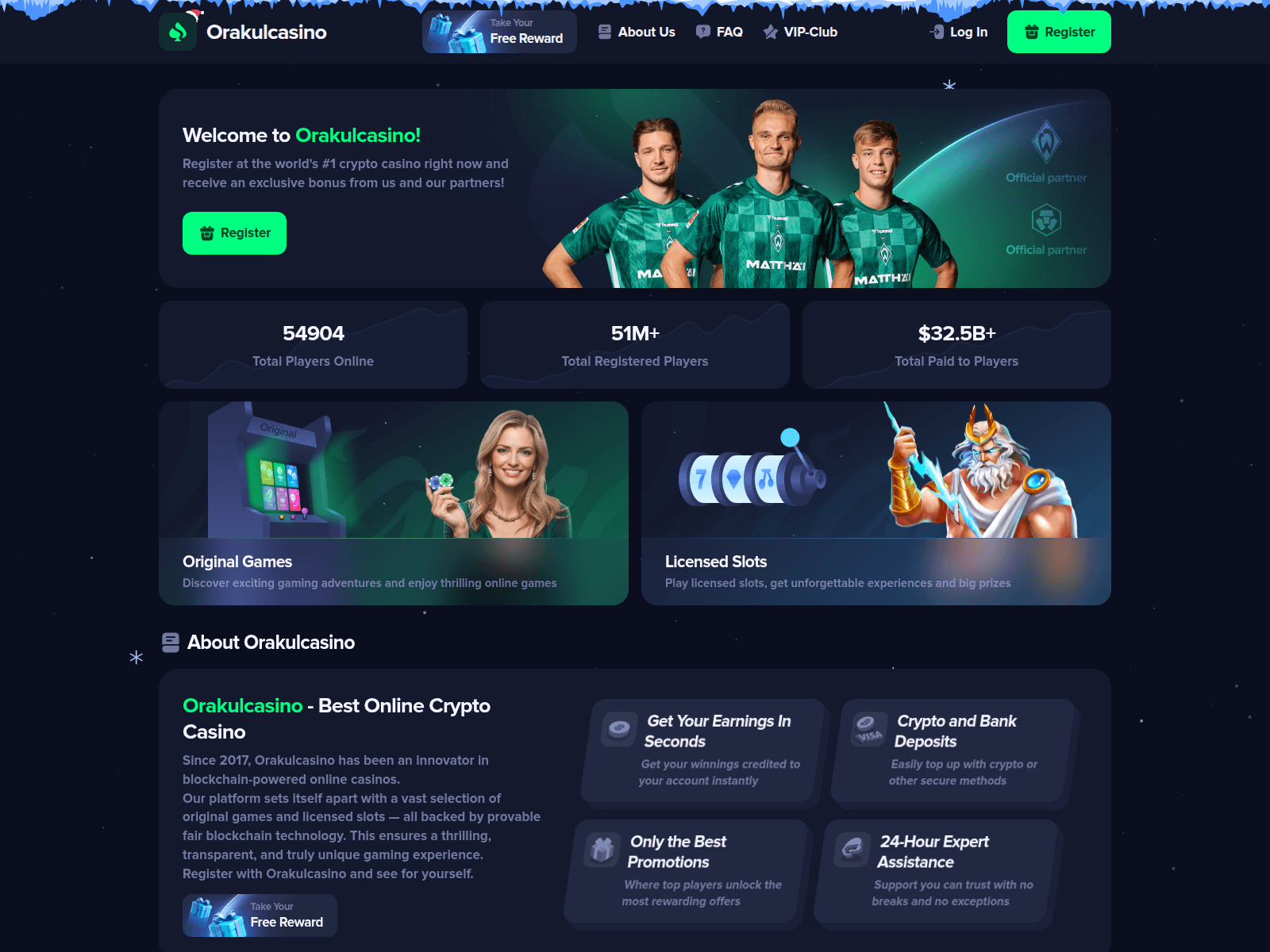 Screenshot of orakulcasino.cc