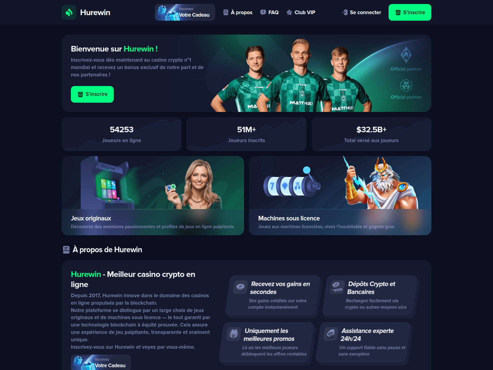 Screenshot of hurewin.com