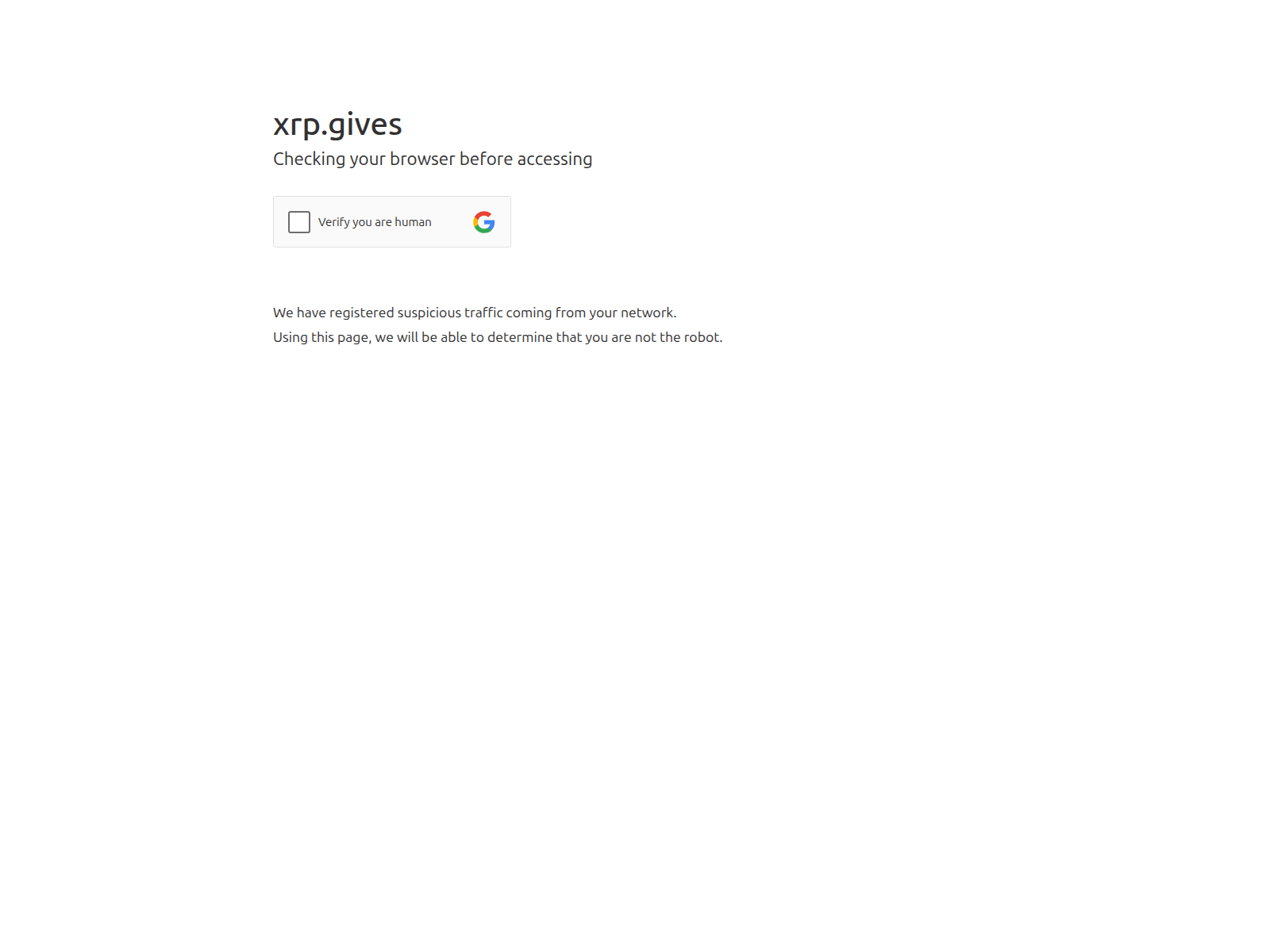 Screenshot of xrp.gives