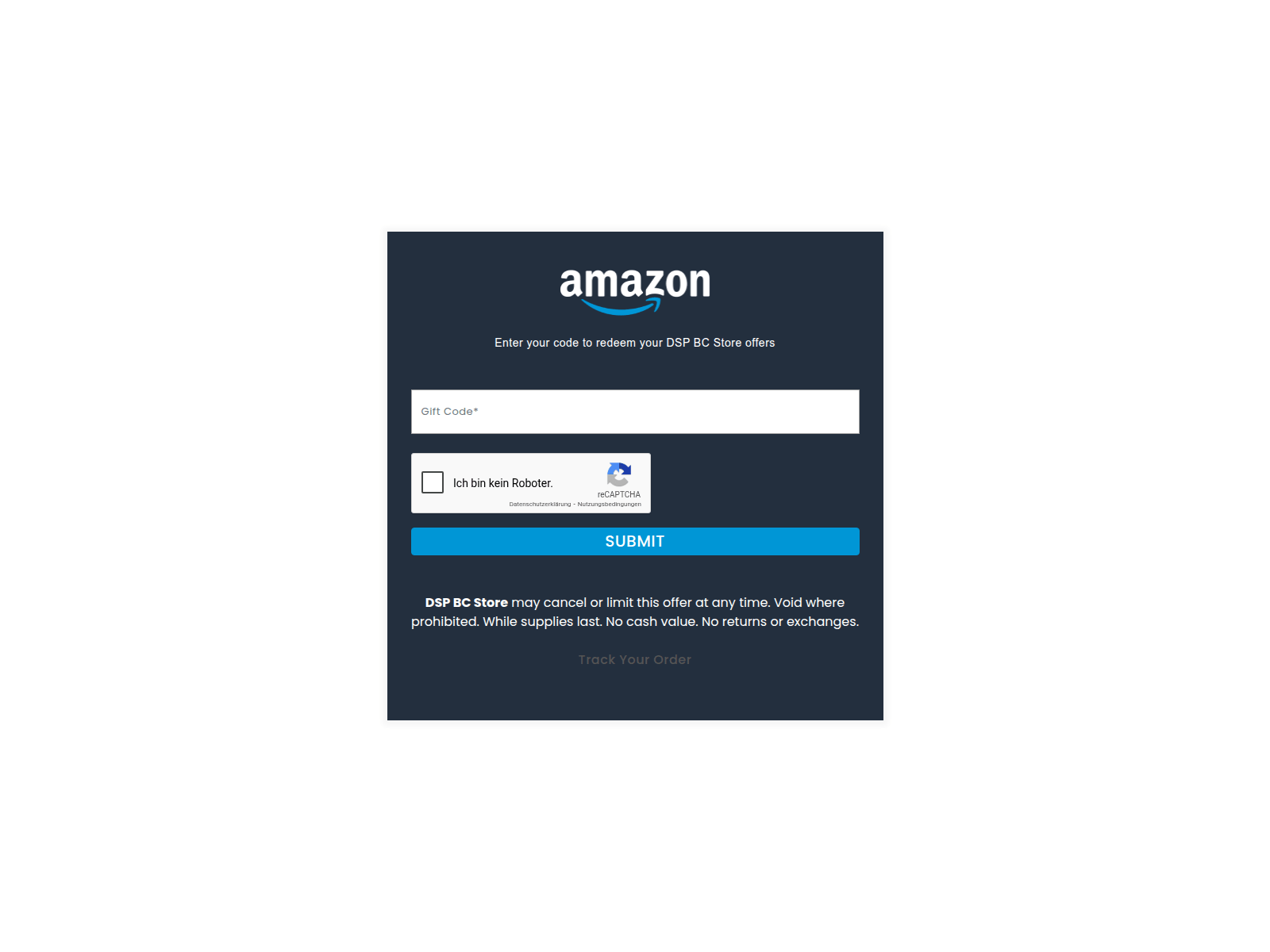 Screenshot of amazondspbc.com