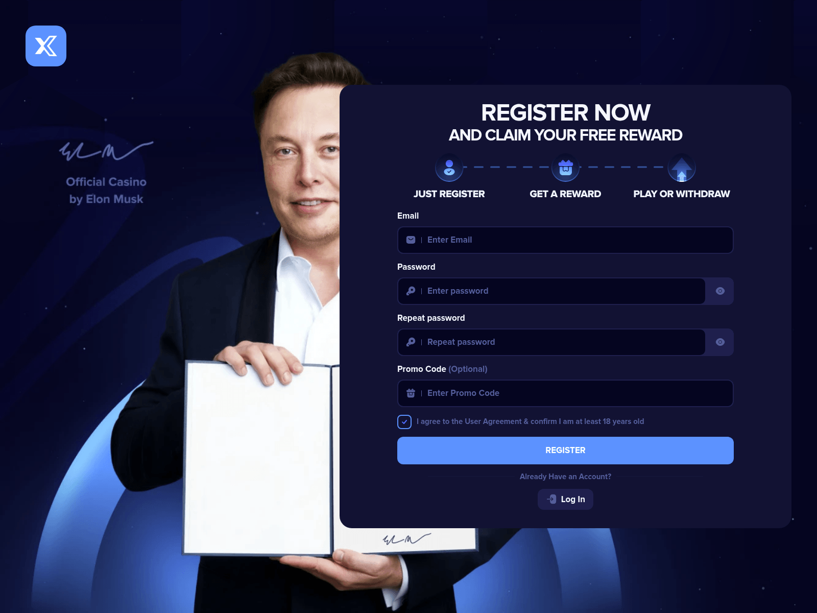 Screenshot of muskwin.top