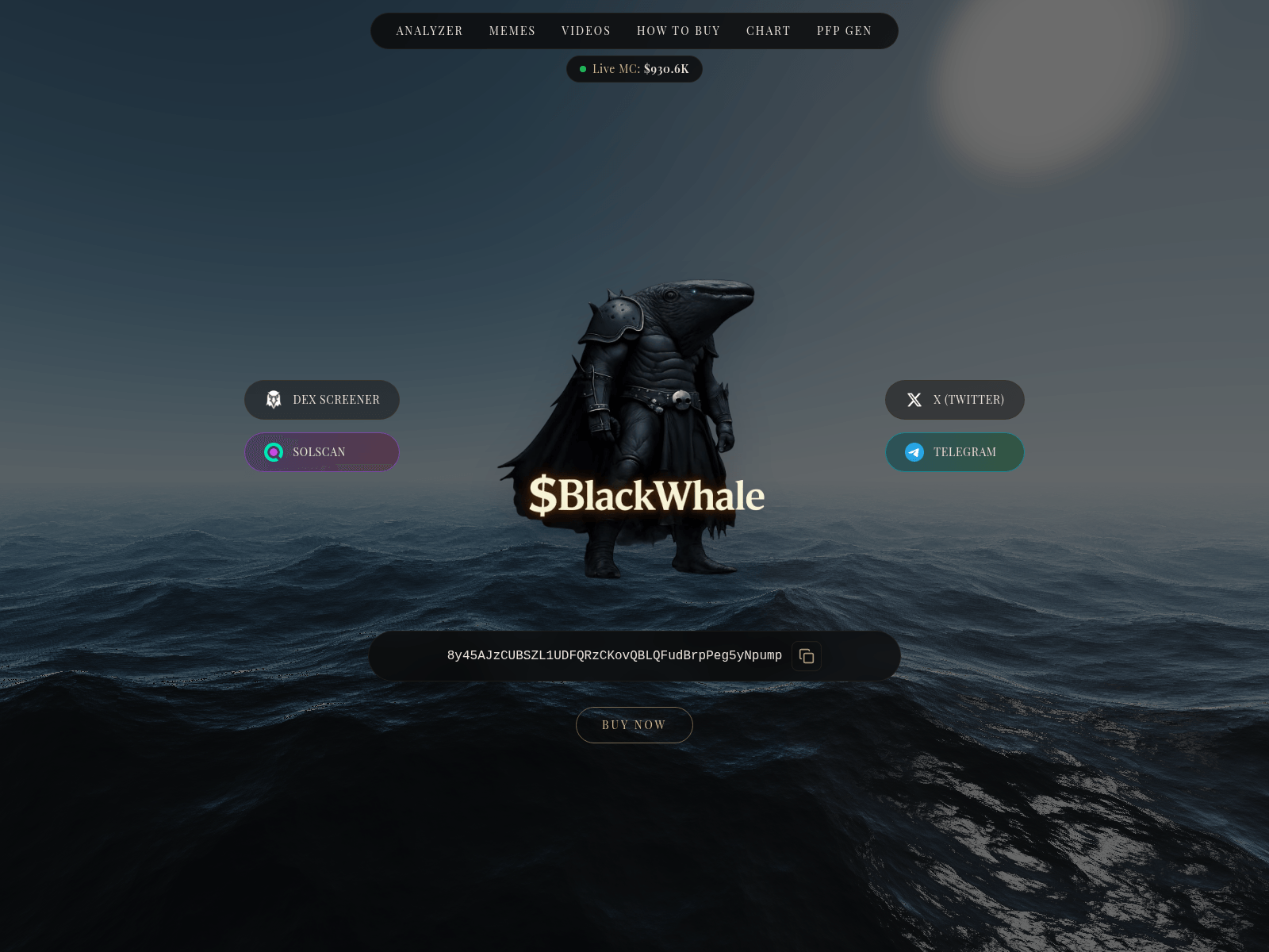 Screenshot of blackwhale.fun