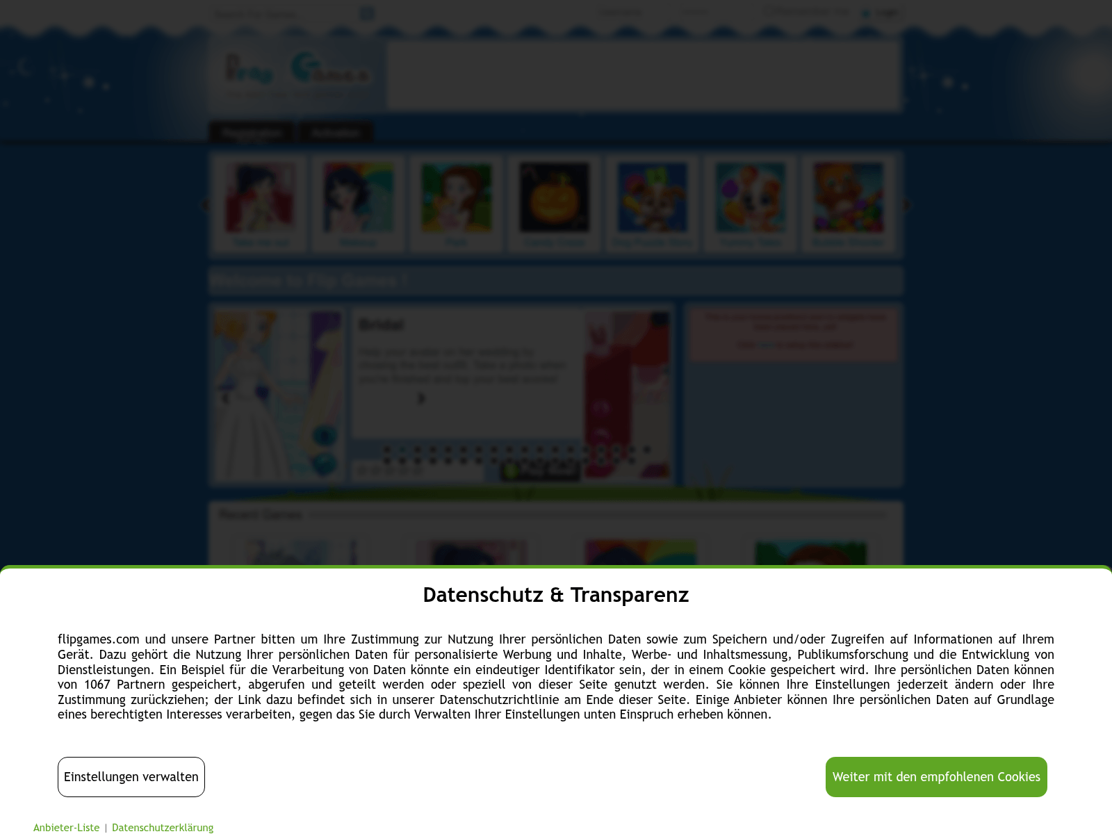 Screenshot of flipgames.com
