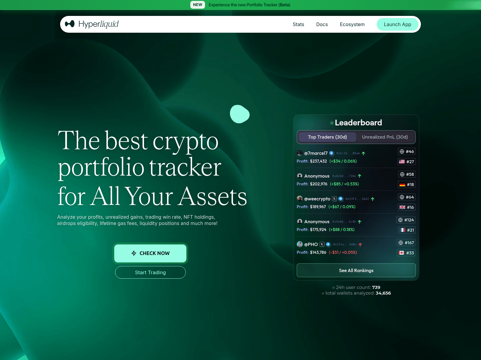 Screenshot of hyperliquidinsights.xyz