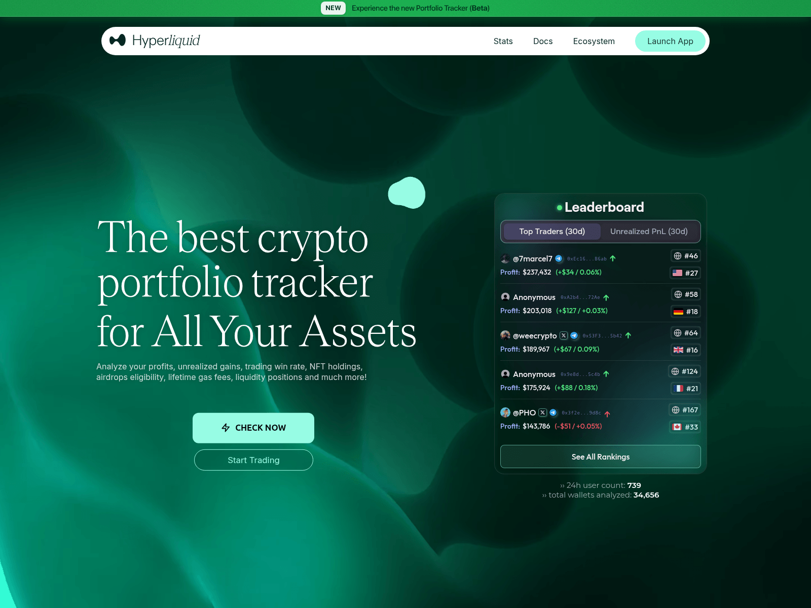 Screenshot of hyperliquidmetrics.xyz